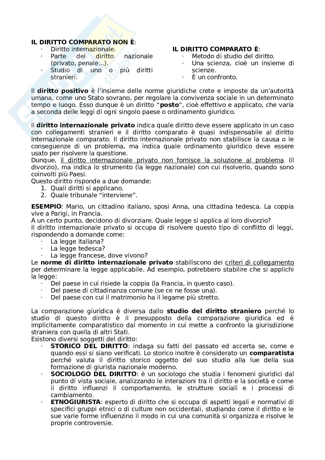 Sistemi giuridici comparati  Pag. 2