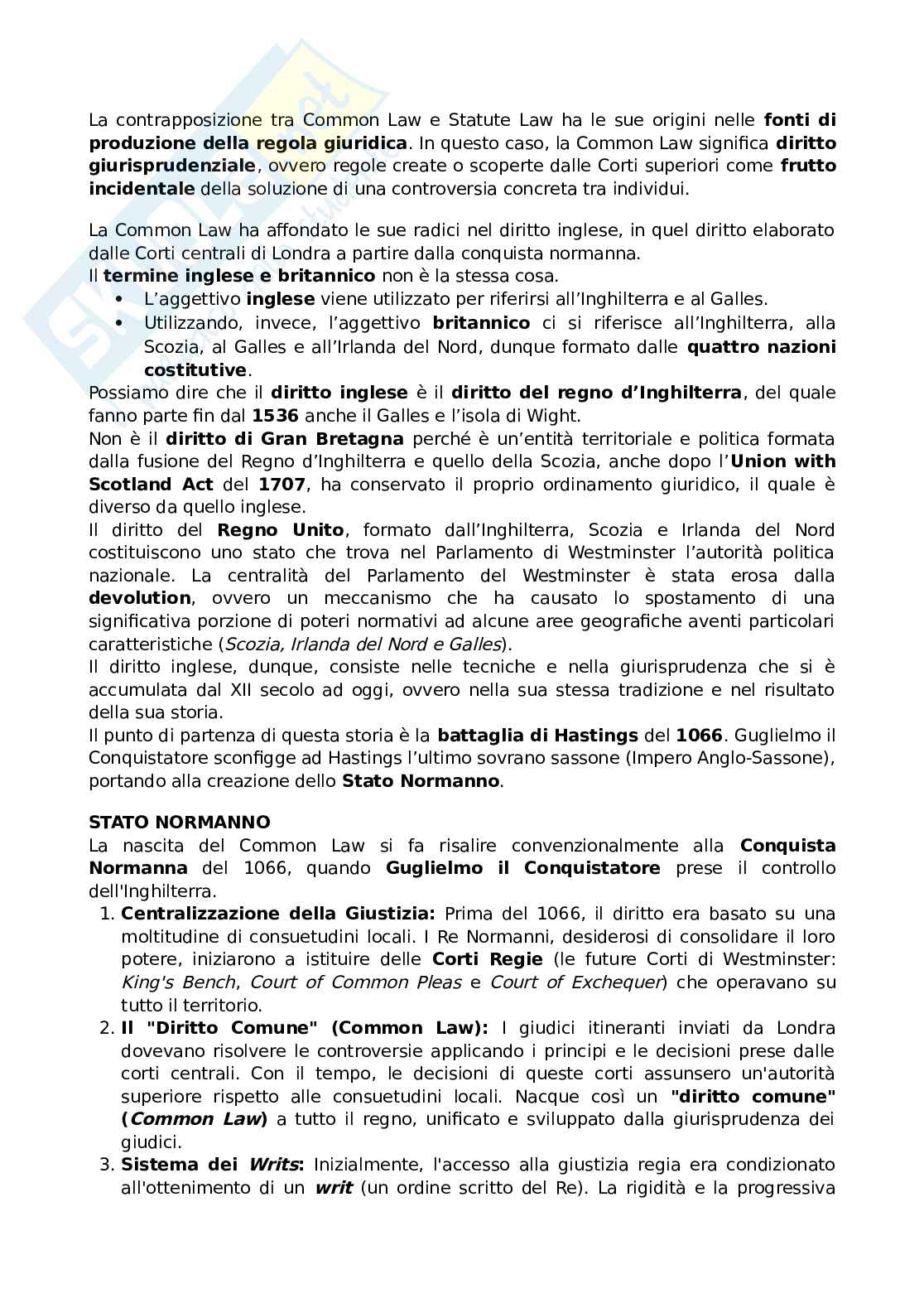 Sistemi giuridici comparati  Pag. 36