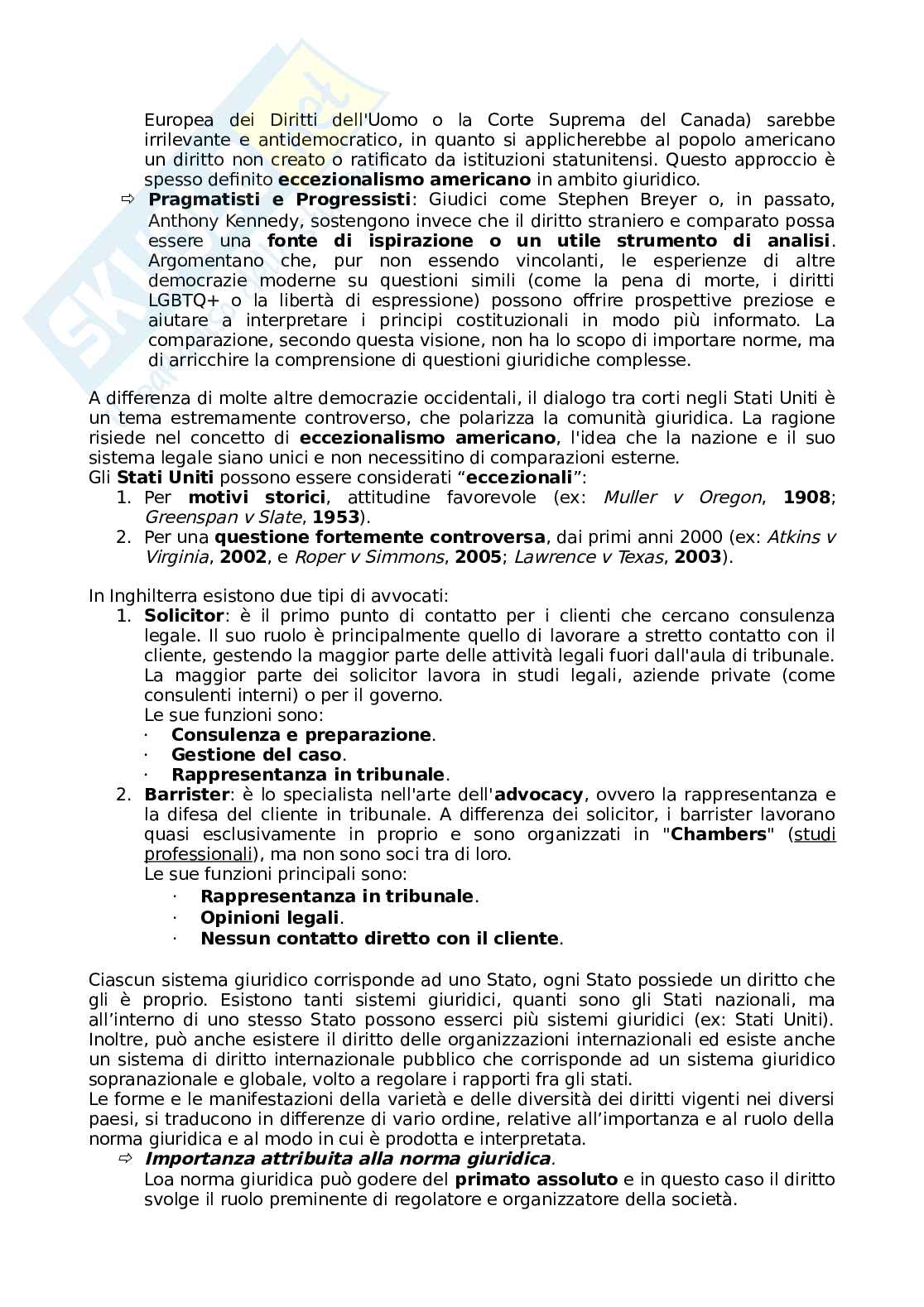 Sistemi giuridici comparati  Pag. 6