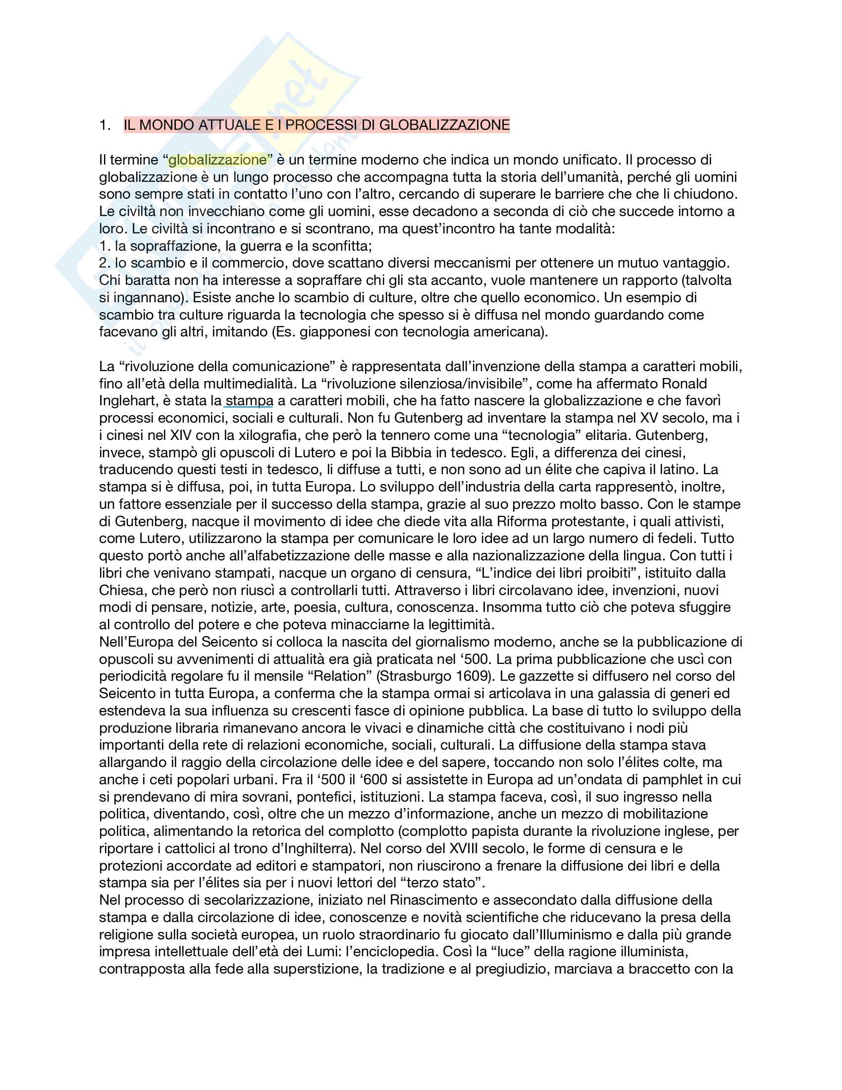 Appunti Storia contemporanea Pag. 1