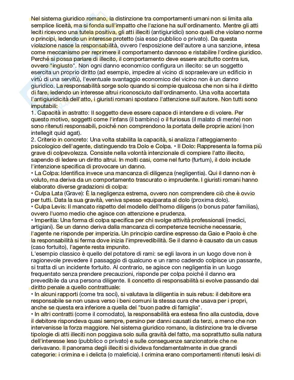 Riassunto esame Diritto romano, Prof. Longo Rosaria, libro consigliato Profili istituzionali di diritto privato romano, Nicosia  Pag. 1