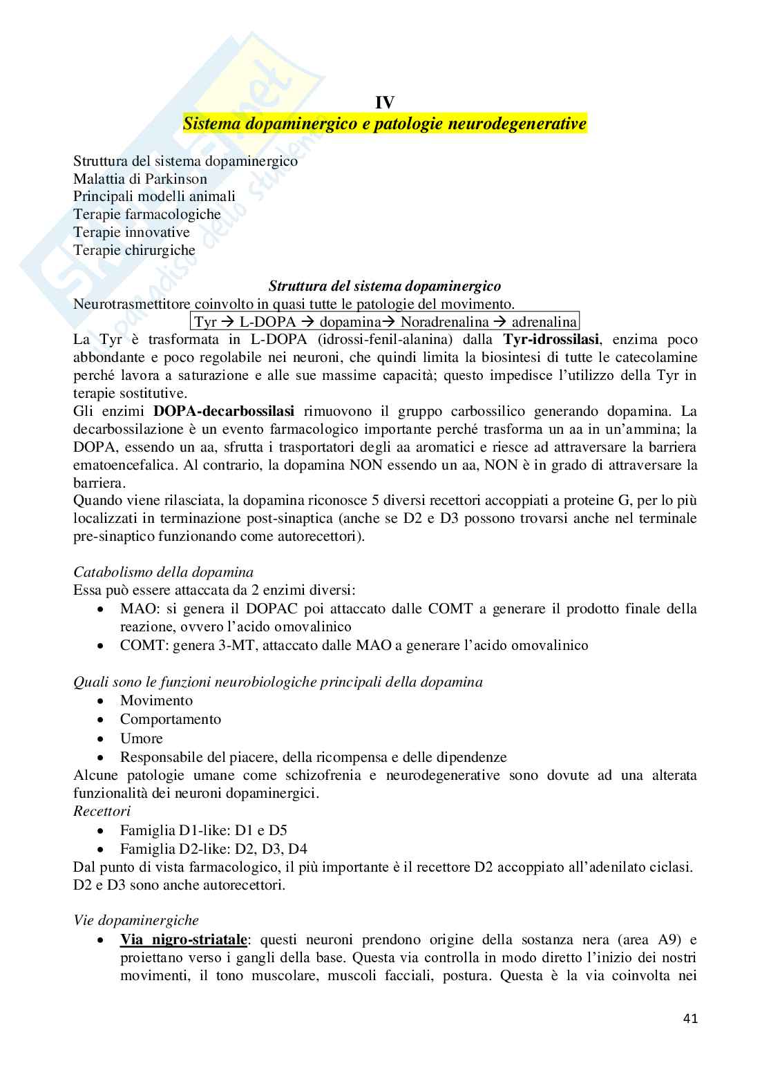 Appunti di Farmacogenomica, Prof. Tascedda Pag. 41