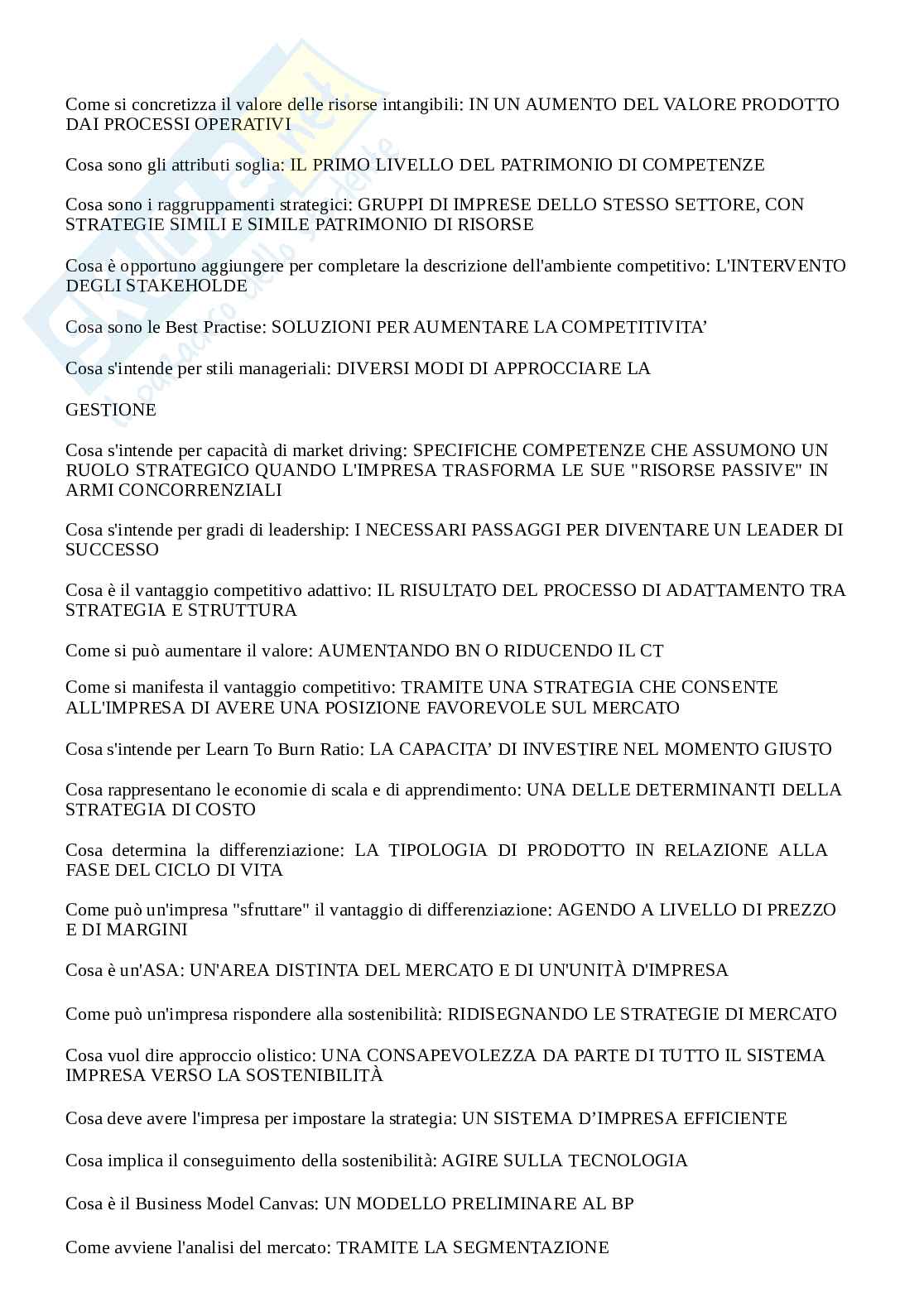Domande e risposte di Economia e gestione delle imprese Pag. 2