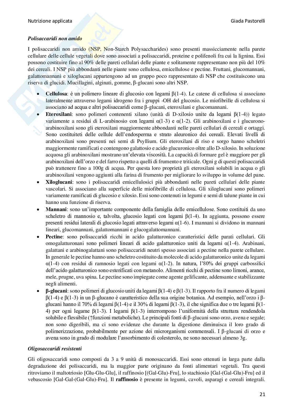 Nutrizione applicata Pag. 21