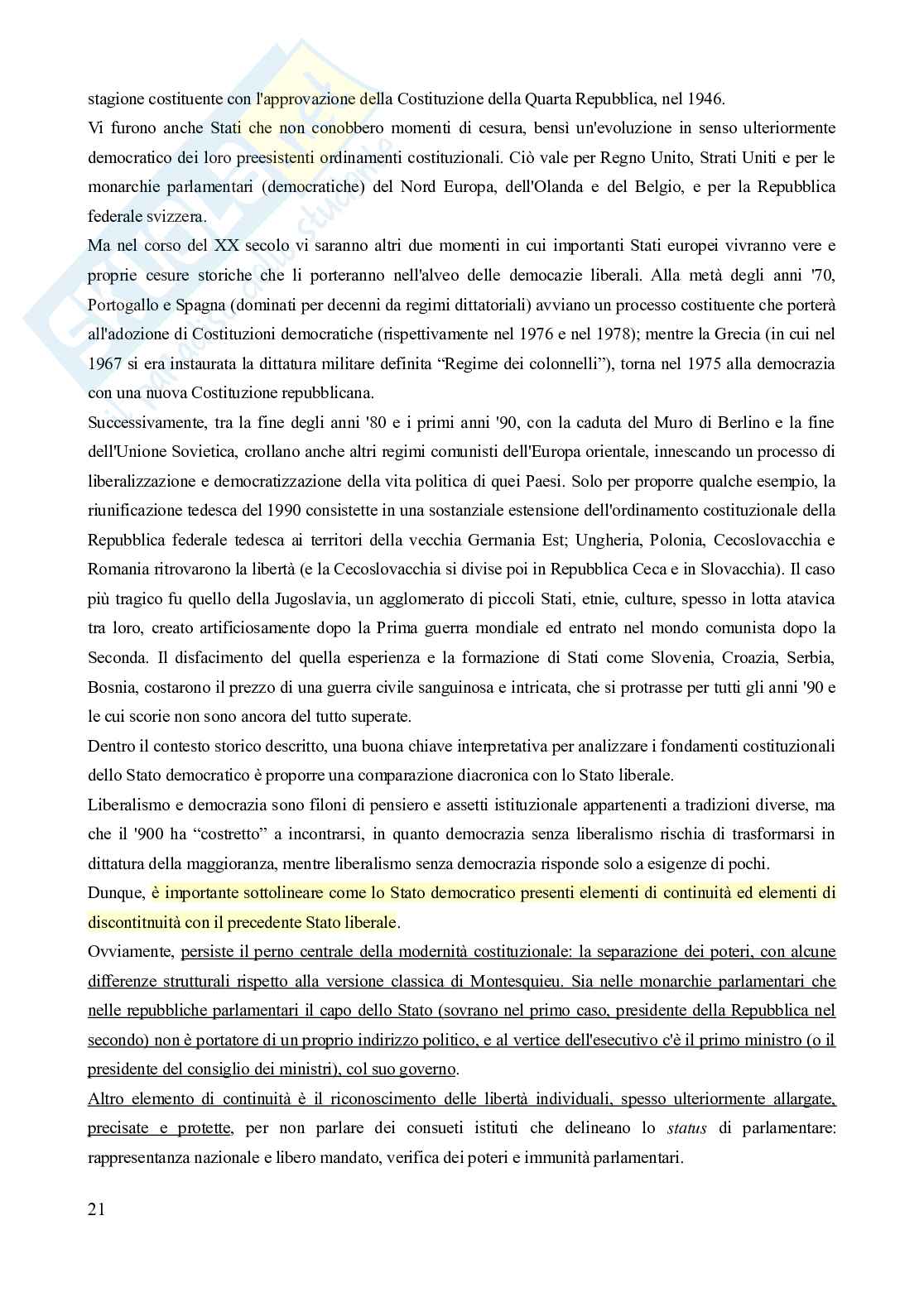 Riassunto esame Diritto privato comparato, Prof. Martinelli Claudio, libro consigliato Diritto pubblico comparato - Le democrazie stabilizzate (2^edizione, 2022), Frosini Pag. 21