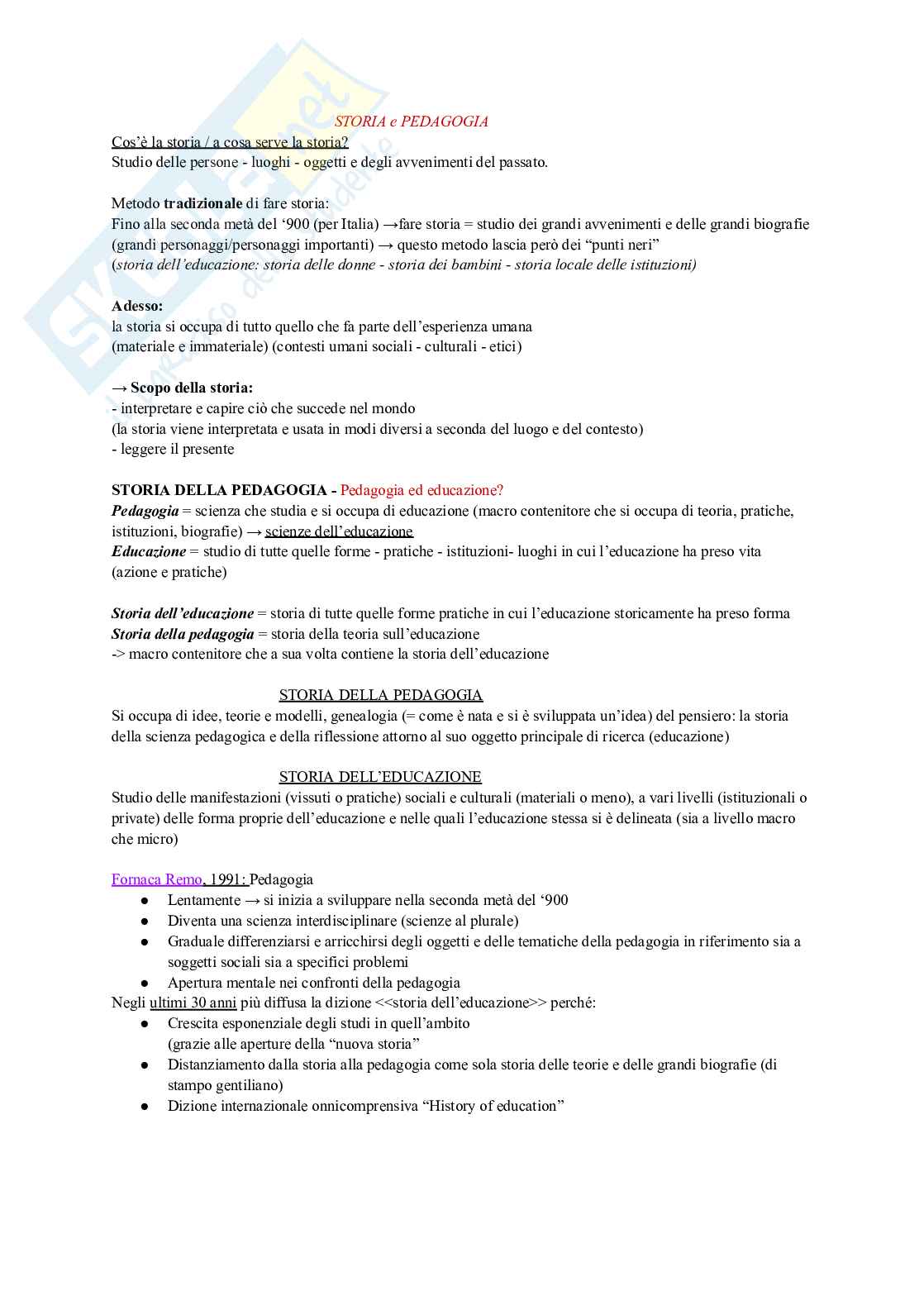 Riassunto esame Metodologia della ricerca pedagogica, Prof. Callegari Carla, libro consigliato Percorsi della pedagogia contemporanea , Zago  Pag. 2