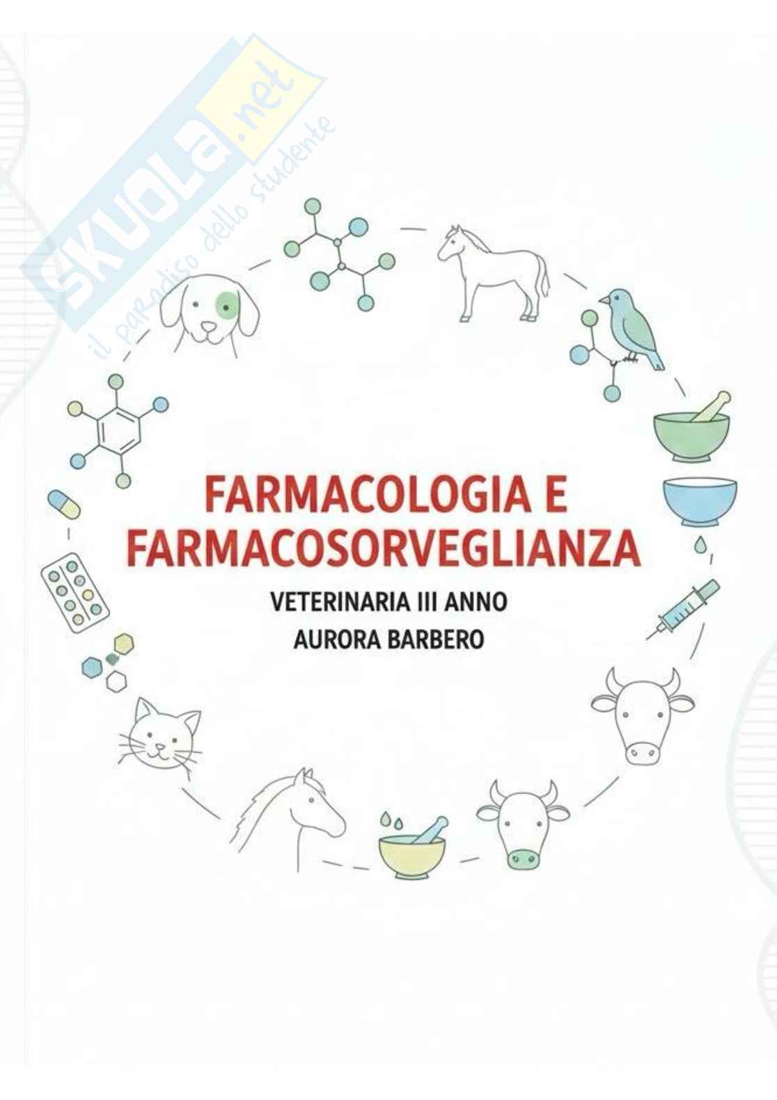Farmacosorveglianza veterinaria - Appunti schematizzati scritti a mano e colorati Pag. 1