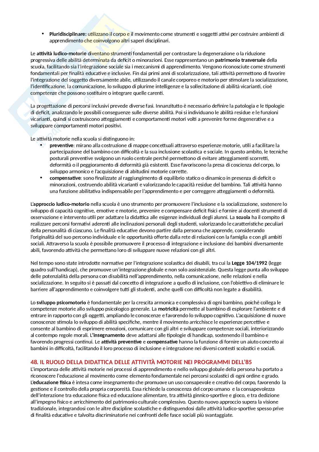 Didattica attività motoria e rieducazione funzionale Pag. 91