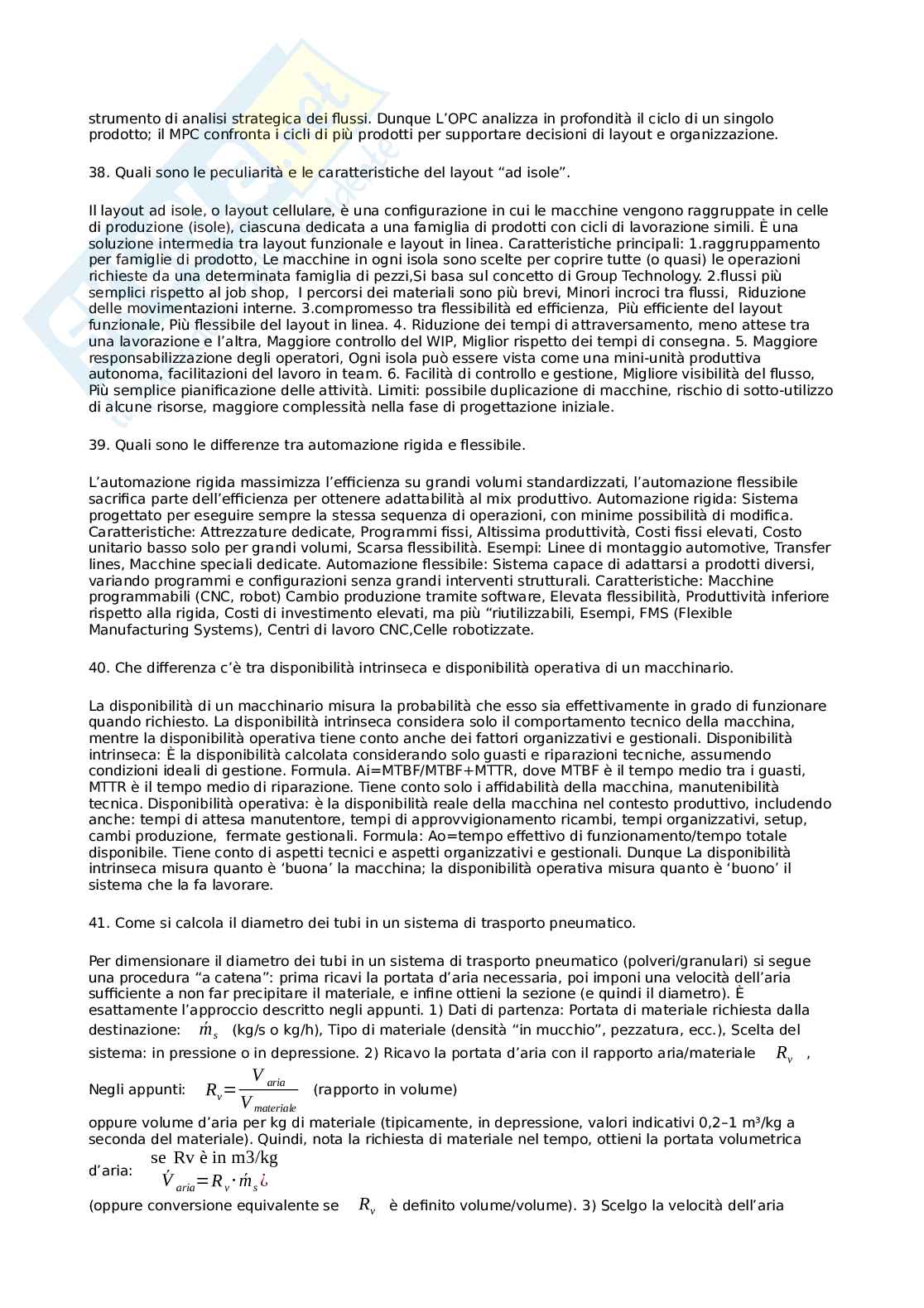 Appunti orale Impianti industriali Pag. 11