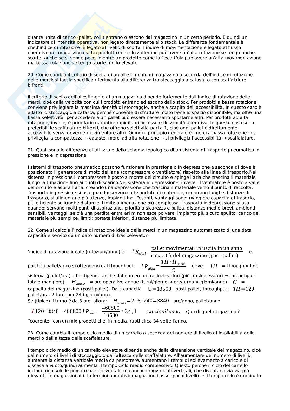 Appunti orale Impianti industriali Pag. 6