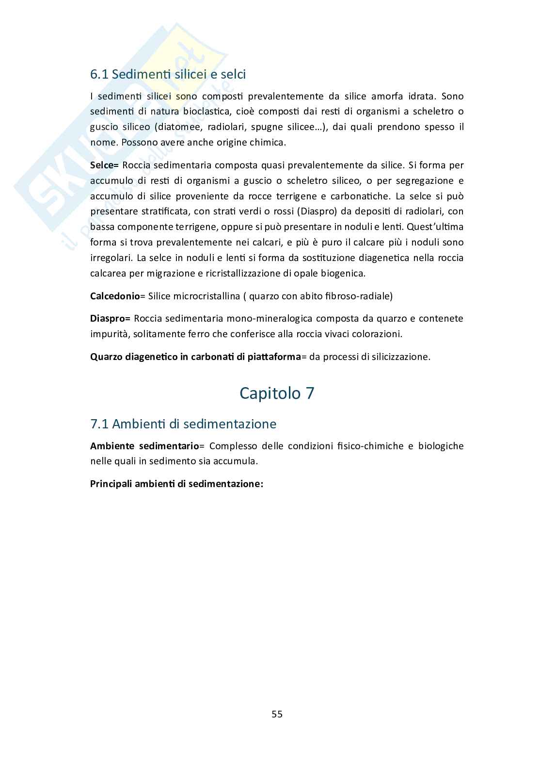 Stratigrafia e sedimentologia Pag. 56