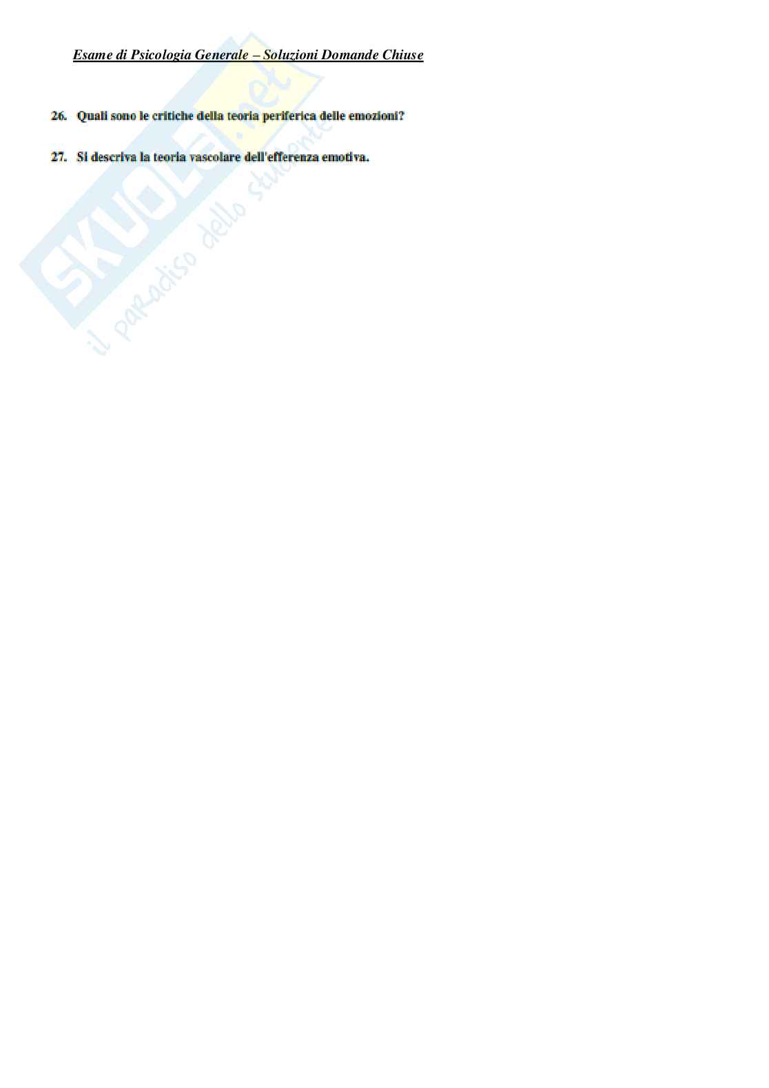 Risposte del Paniere di Psicologia generale Pag. 81