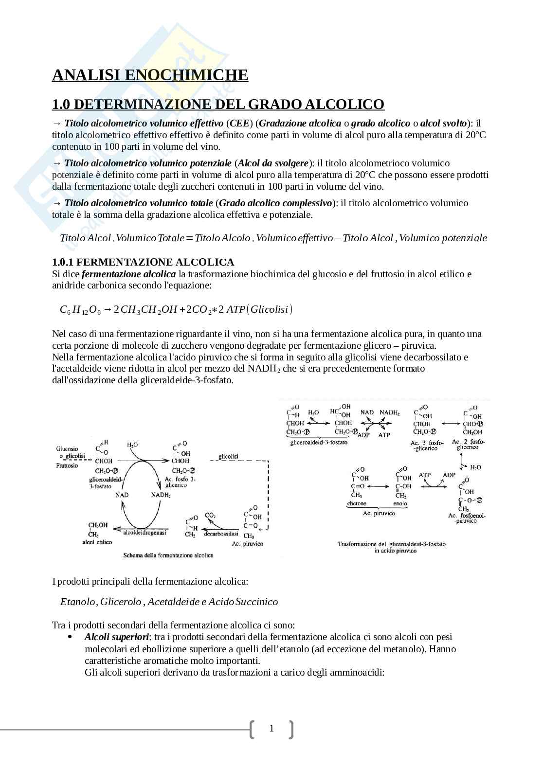 Analisi enochimiche Pag. 1
