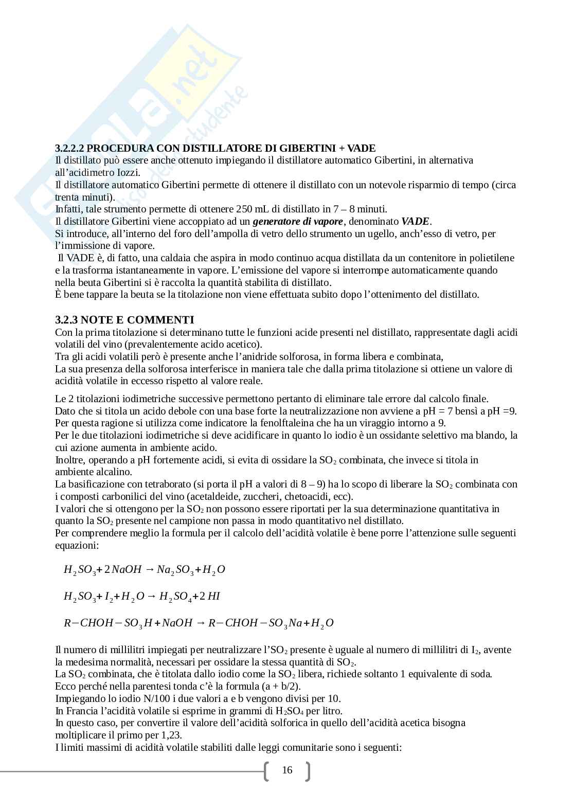 Analisi enochimiche Pag. 16