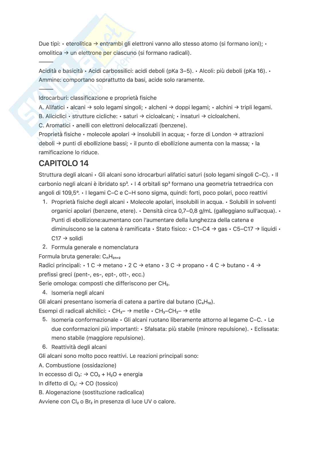 Riassunto esame Chimica, Prof. Sportelli Mario, libro consigliato Chimica e propedeutica biochimica, Zanichelli Pag. 26