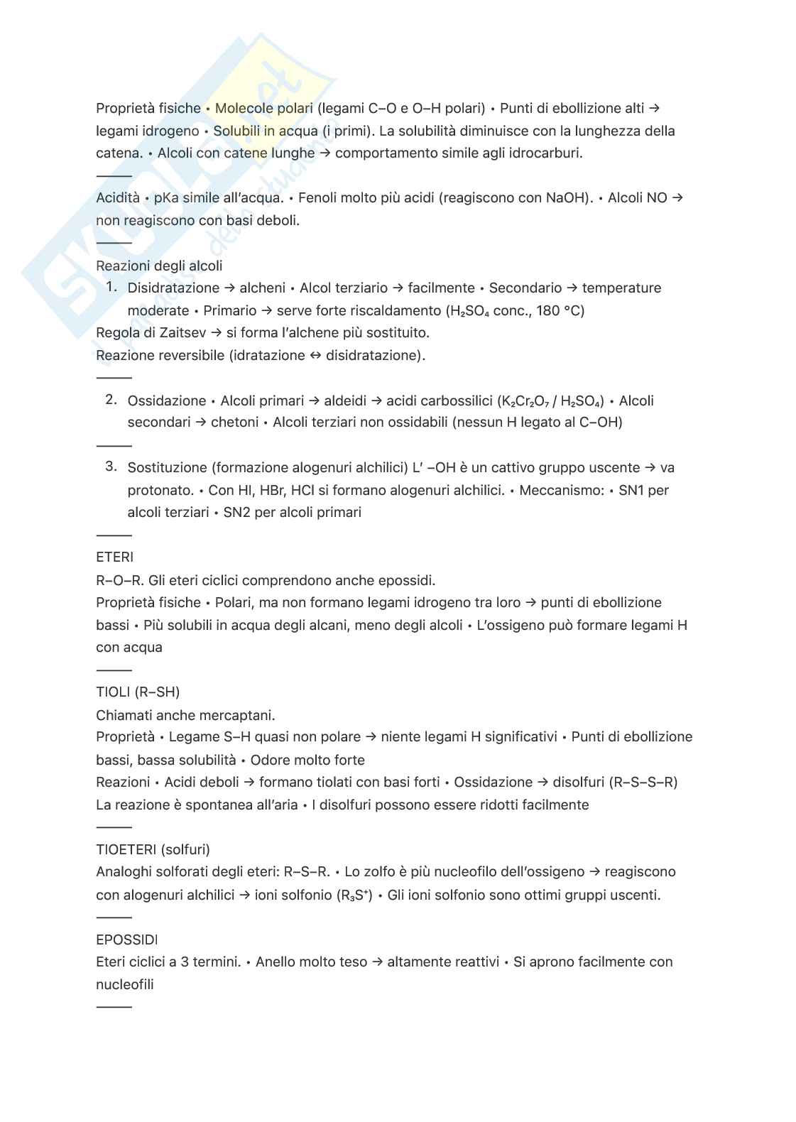 Riassunto esame Chimica, Prof. Sportelli Mario, libro consigliato Chimica e propedeutica biochimica, Zanichelli Pag. 31
