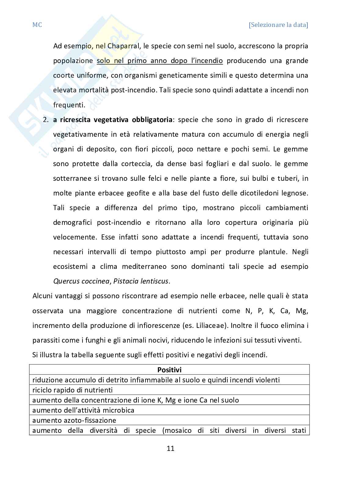 Basi di Ecologia vegetale Pag. 11