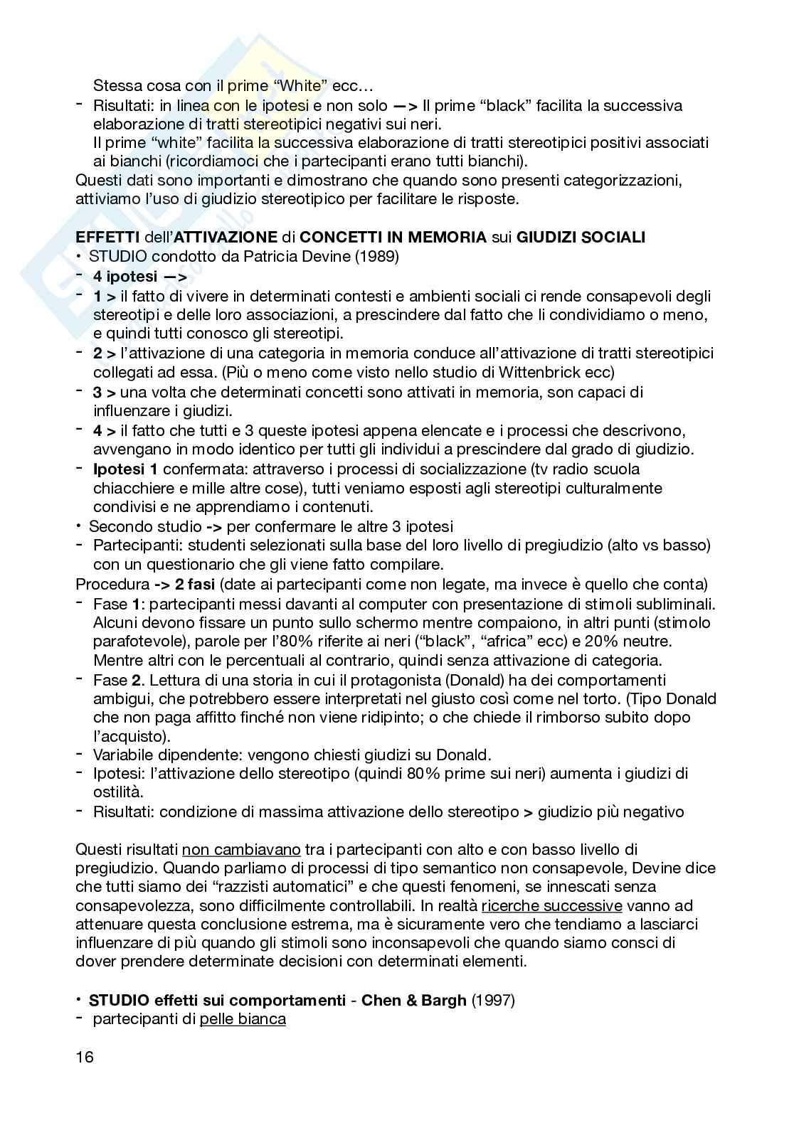 Appunti per l'esame di Psicologia sociale Pag. 16