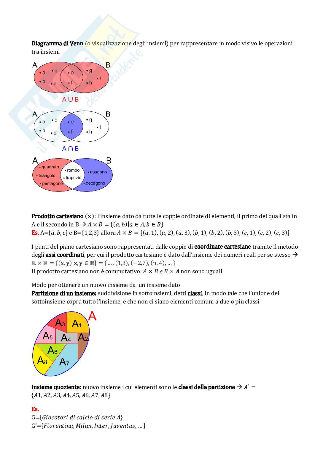 Matematica per la formazione di base (B024358) - Preparazione esame: teoria e esercizi | SFP Notes Vol. 24 Pag. 2