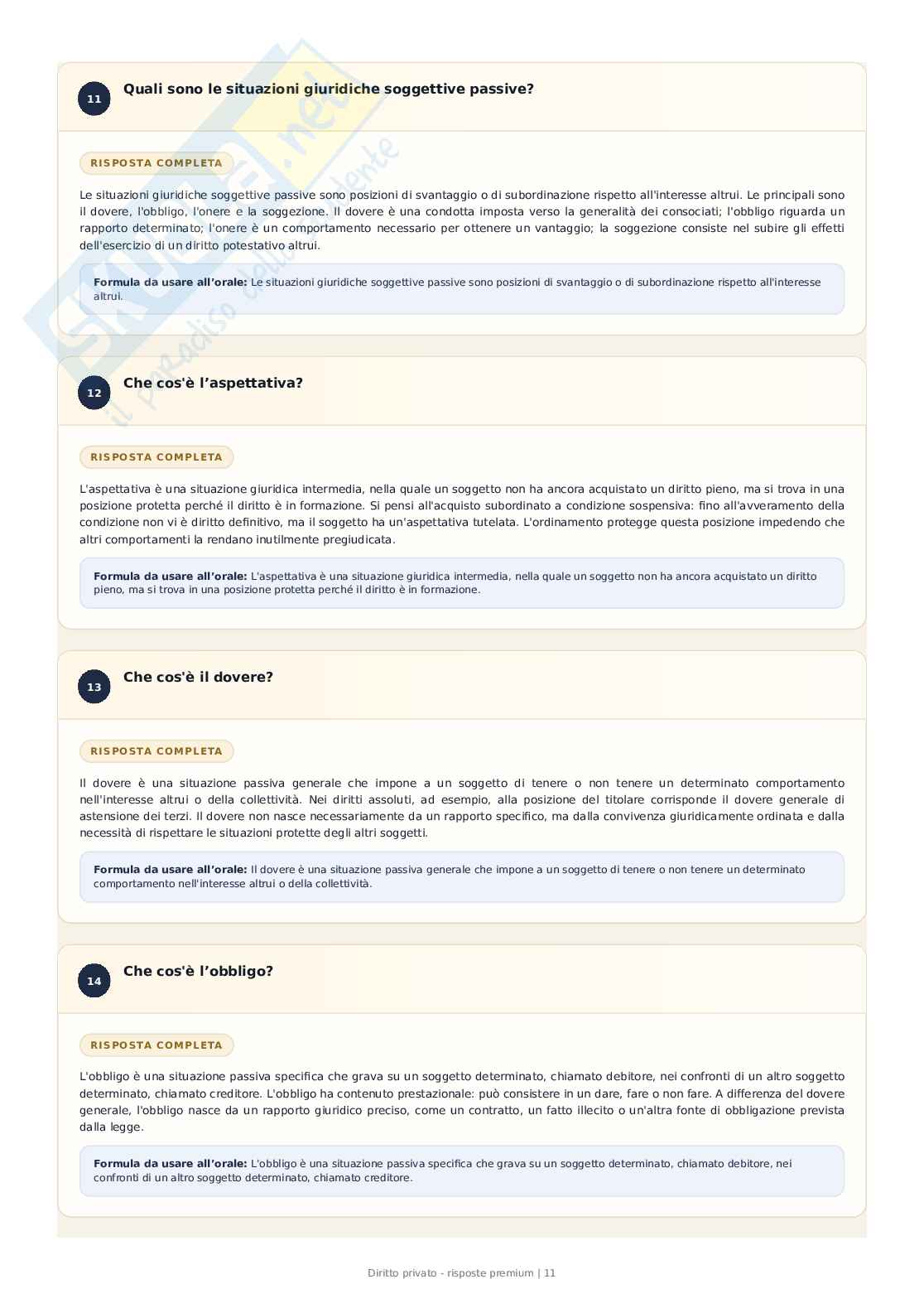 Diritto privato – 389 Domande e risposte ragionate per l’esame Pag. 11