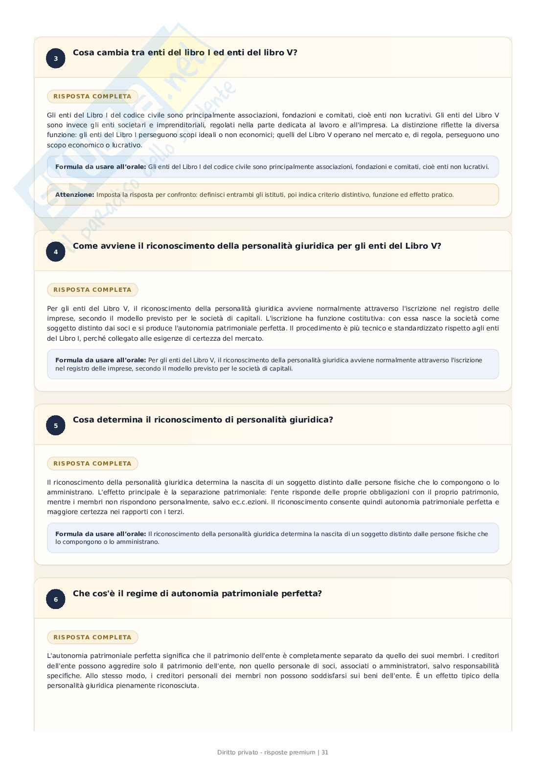 Diritto privato – 389 Domande e risposte ragionate per l’esame Pag. 31