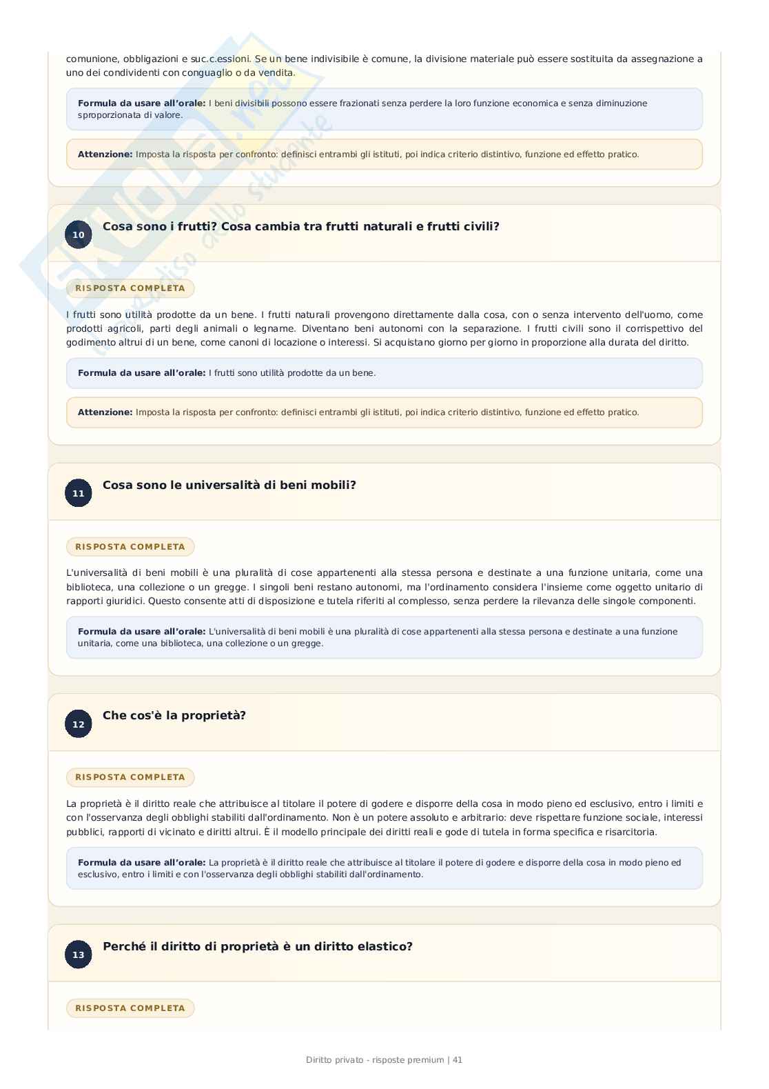 Diritto privato – 389 Domande e risposte ragionate per l’esame Pag. 41