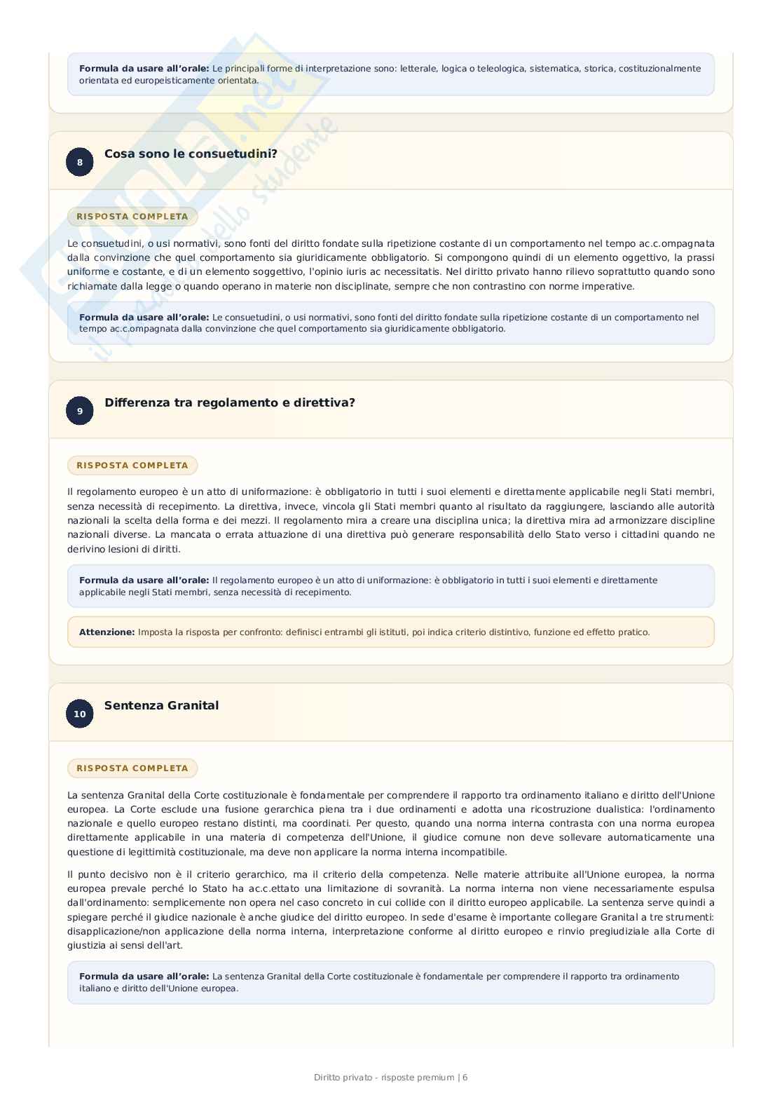 Diritto privato – 389 Domande e risposte ragionate per l’esame Pag. 6