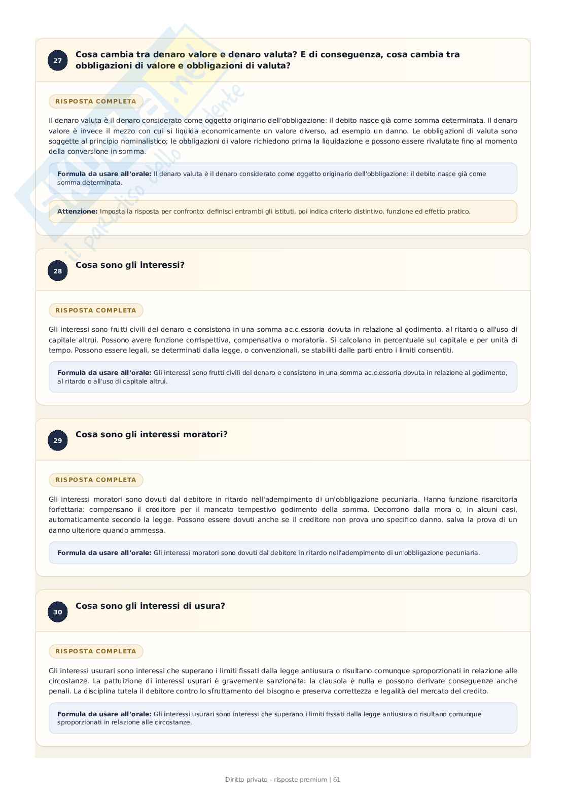 Diritto privato – 389 Domande e risposte ragionate per l’esame Pag. 61