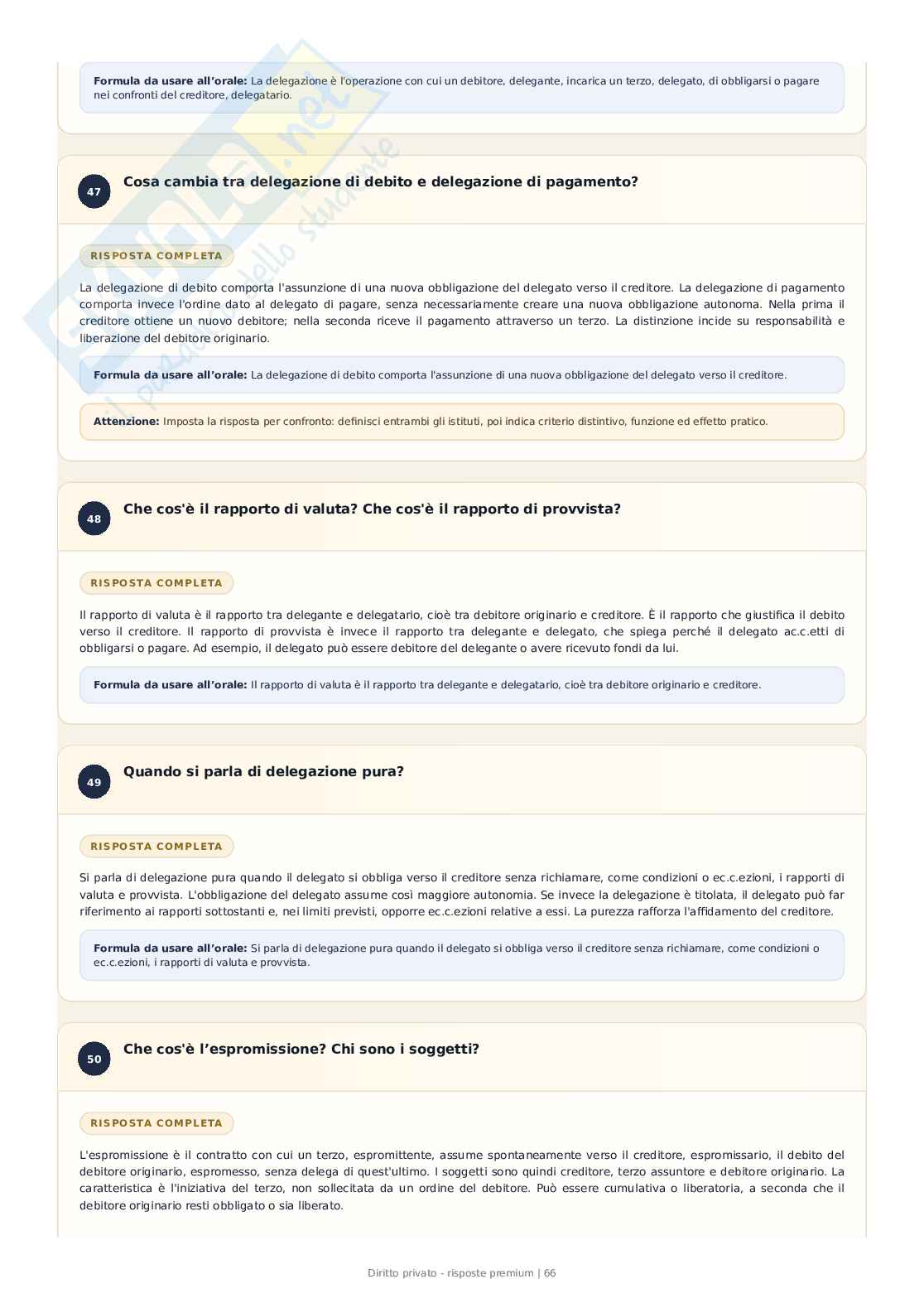 Diritto privato – 389 Domande e risposte ragionate per l’esame Pag. 66
