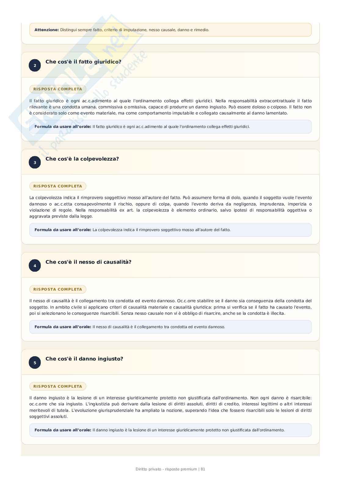 Diritto privato – 389 Domande e risposte ragionate per l’esame Pag. 81
