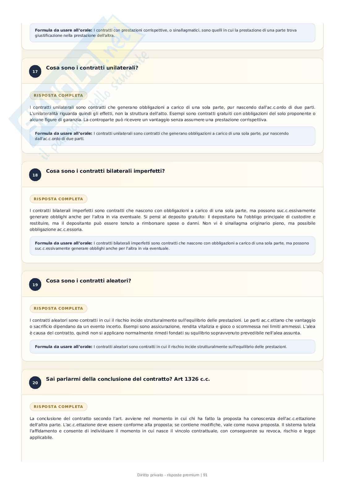 Diritto privato – 389 Domande e risposte ragionate per l’esame Pag. 91