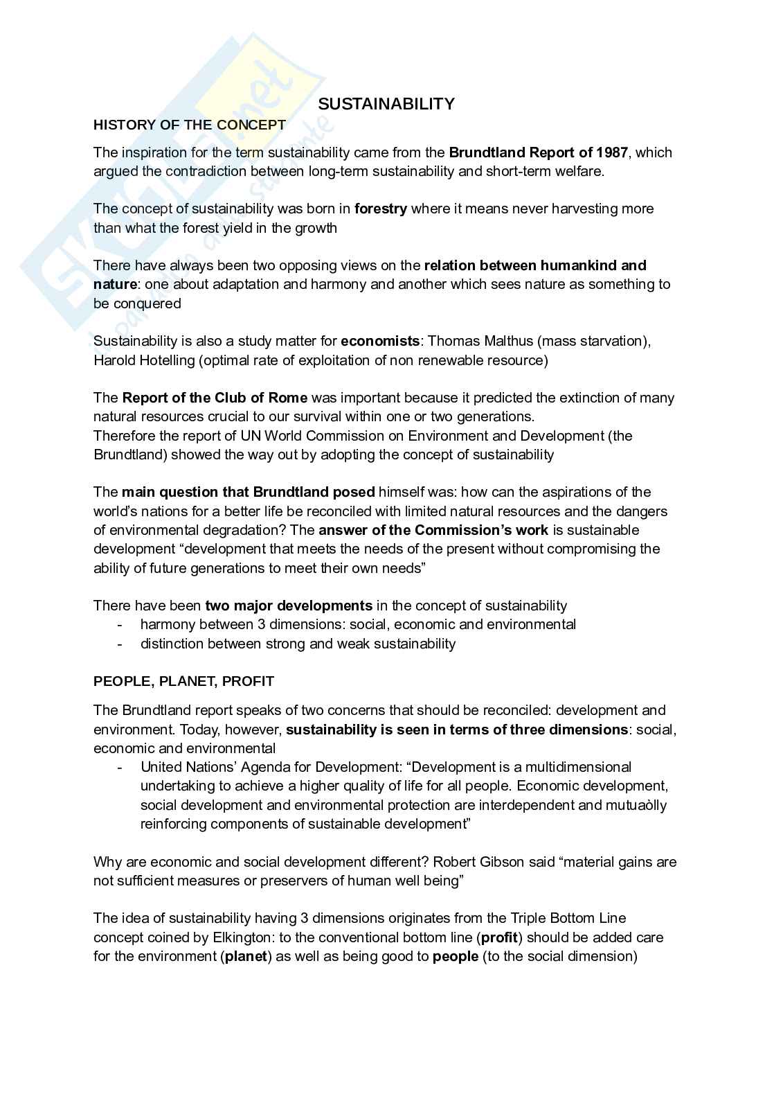 Appunti sulla terza parte del corso European company law (sustainability) Pag. 1