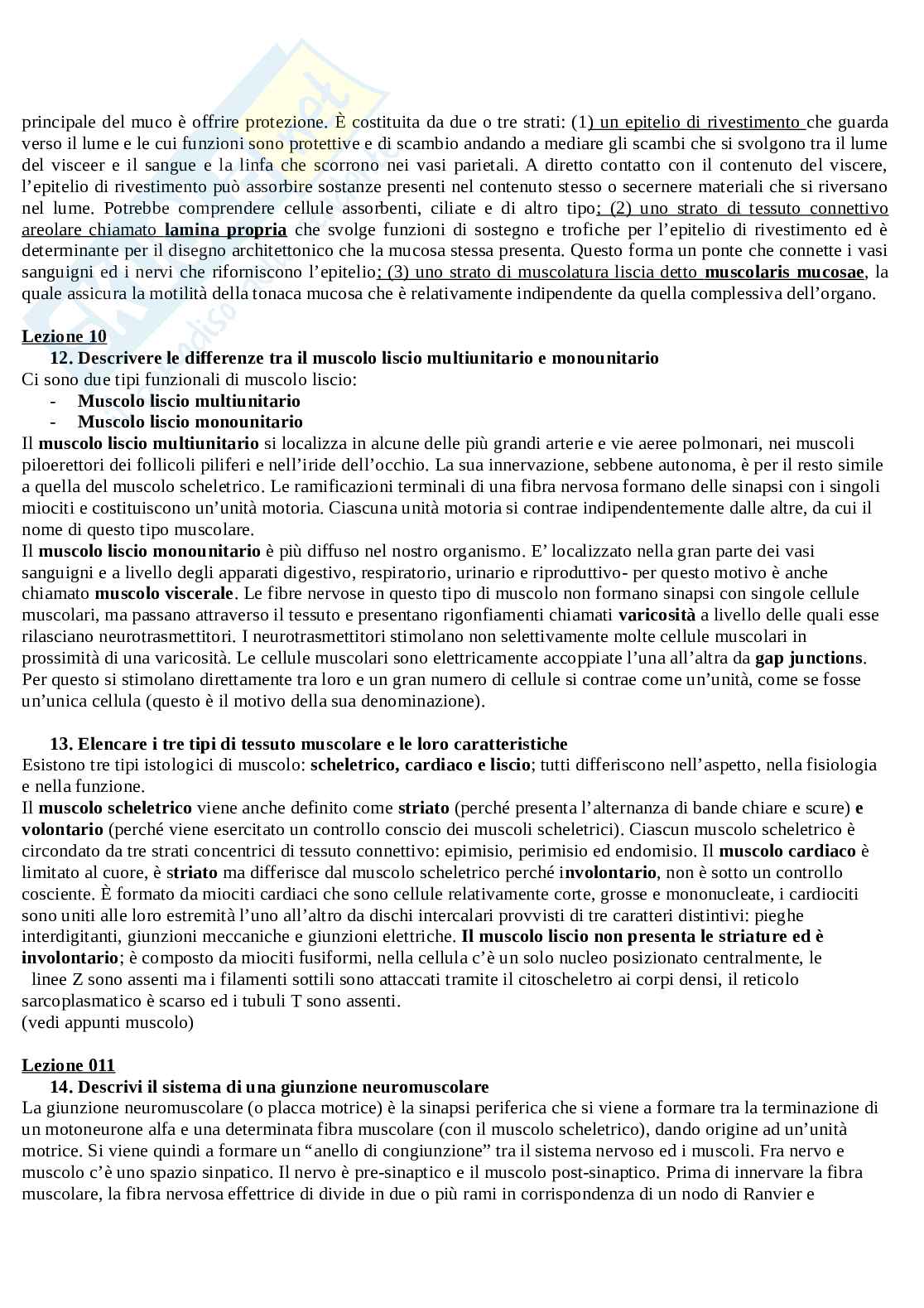 Domande aperte Anatomia umana Pag. 6