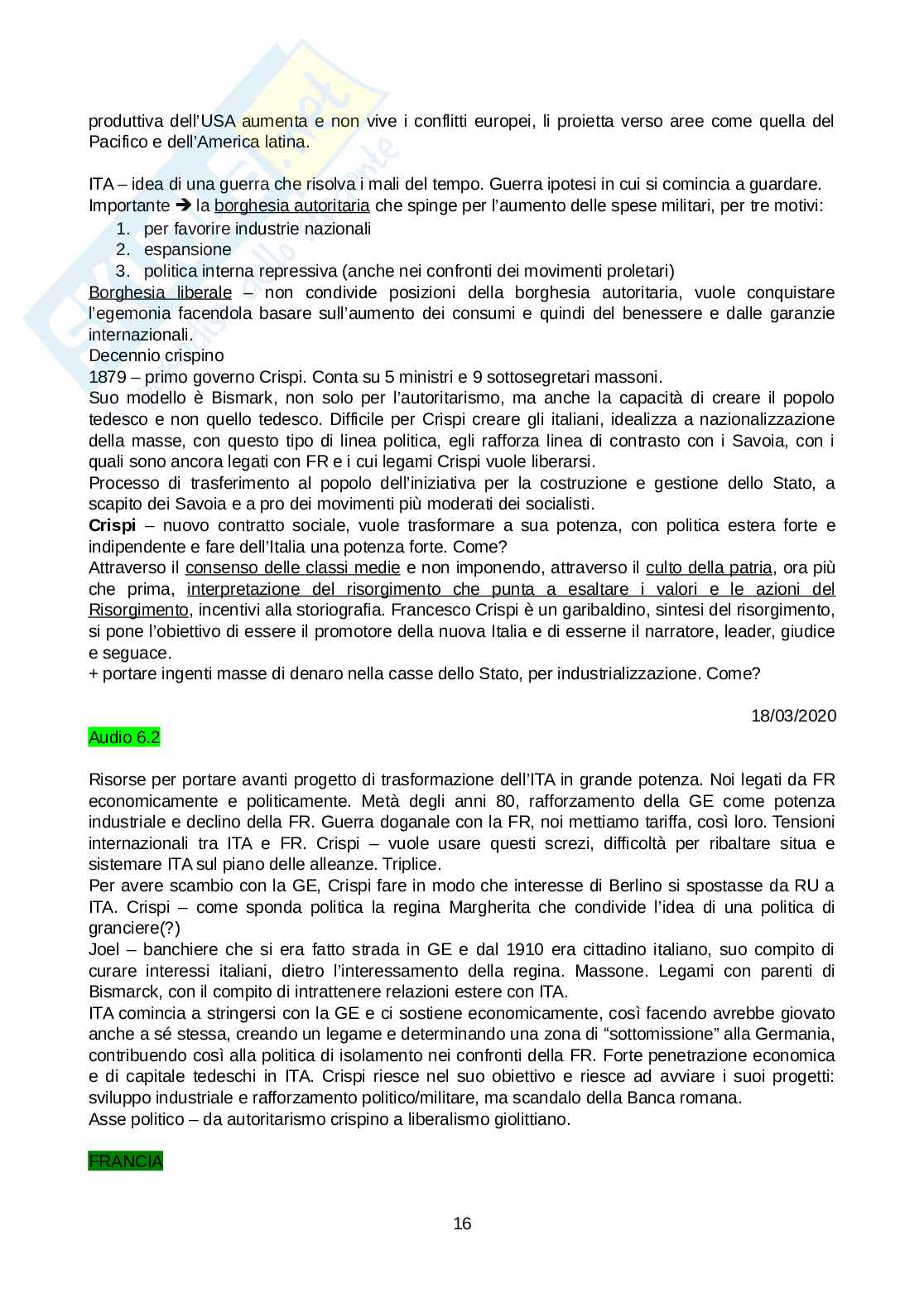 Appunti di storia contemporanea Neglie Pag. 16