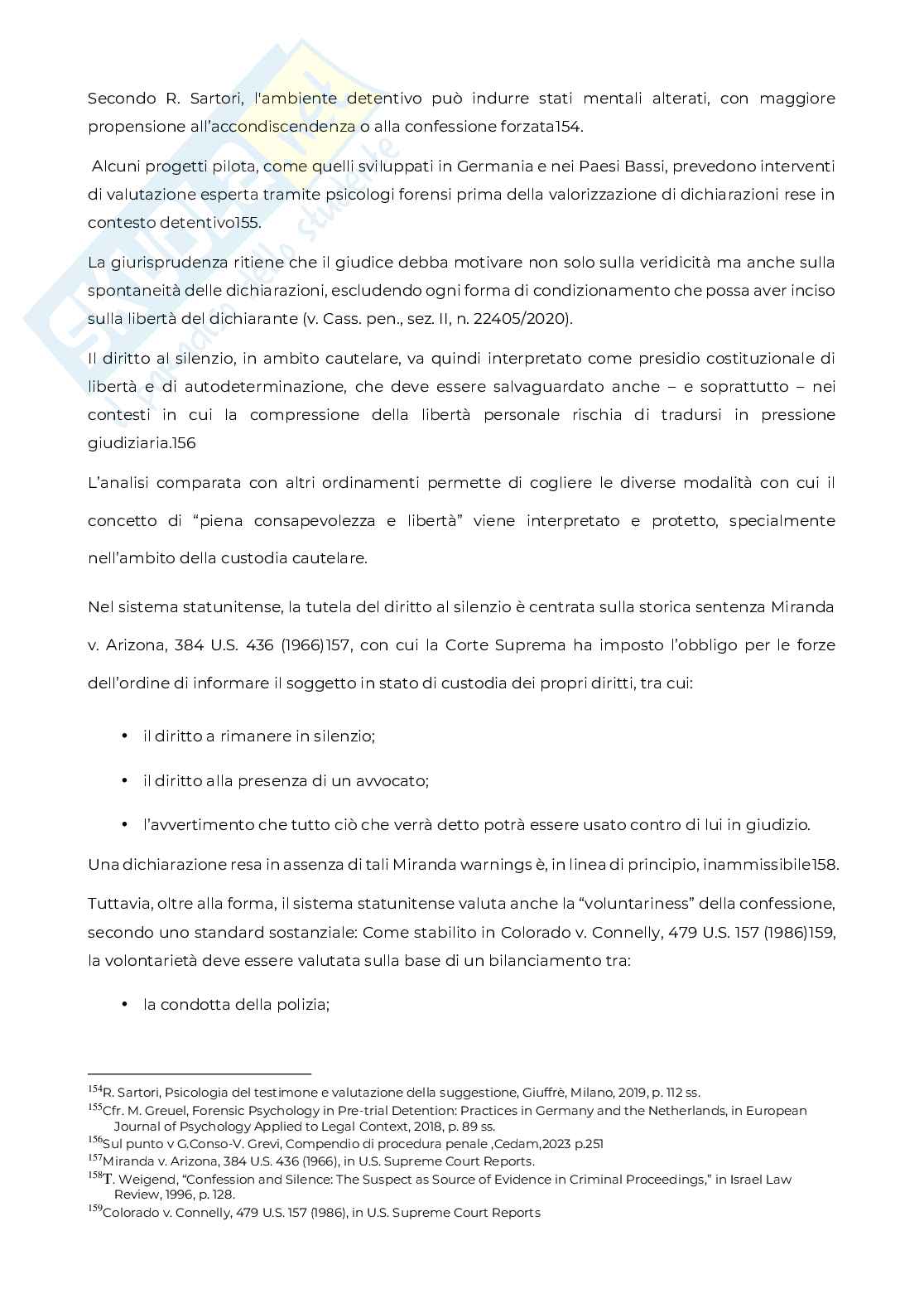  Diritto al silenzio nel procedimento penale Pag. 76