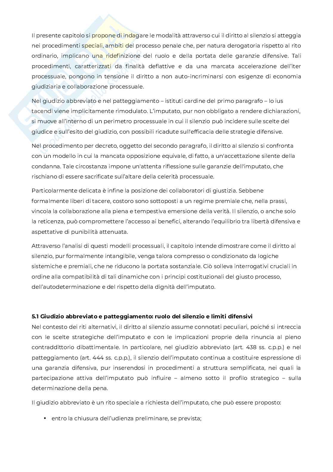  Diritto al silenzio nel procedimento penale Pag. 81