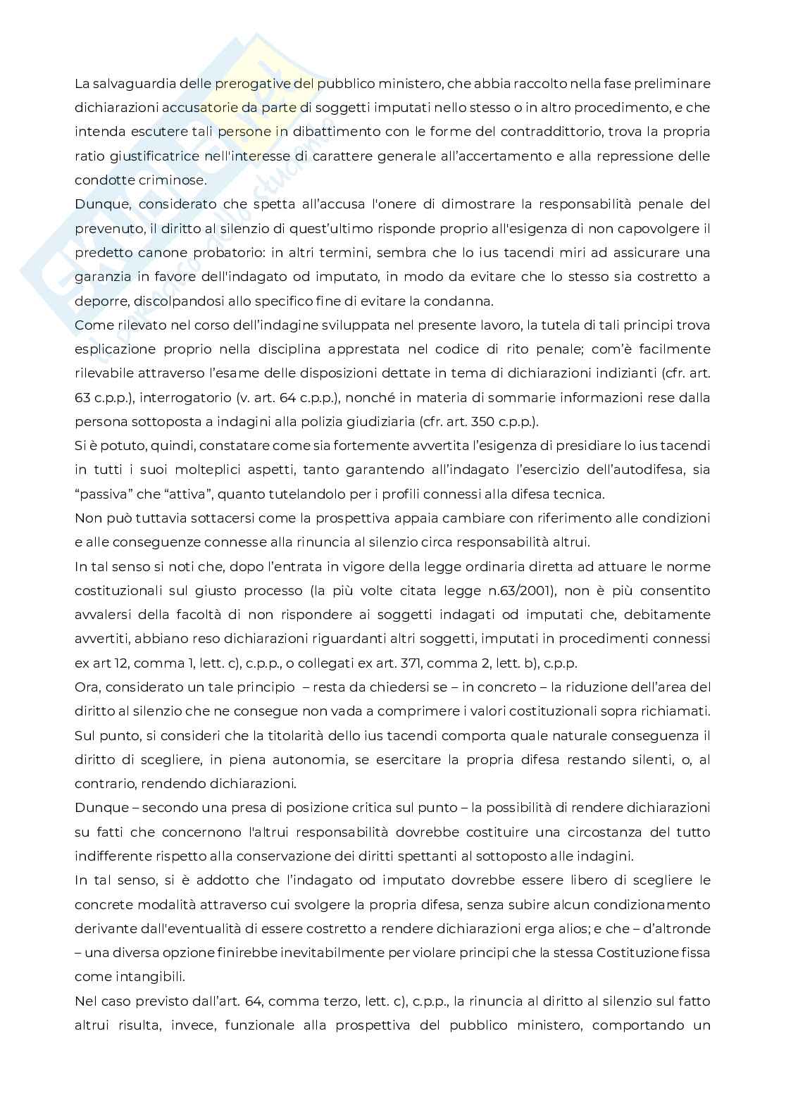  Diritto al silenzio nel procedimento penale Pag. 91