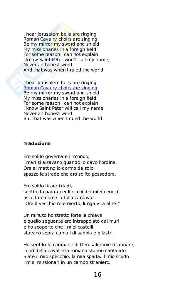 Musica di sottofondo Pag. 16