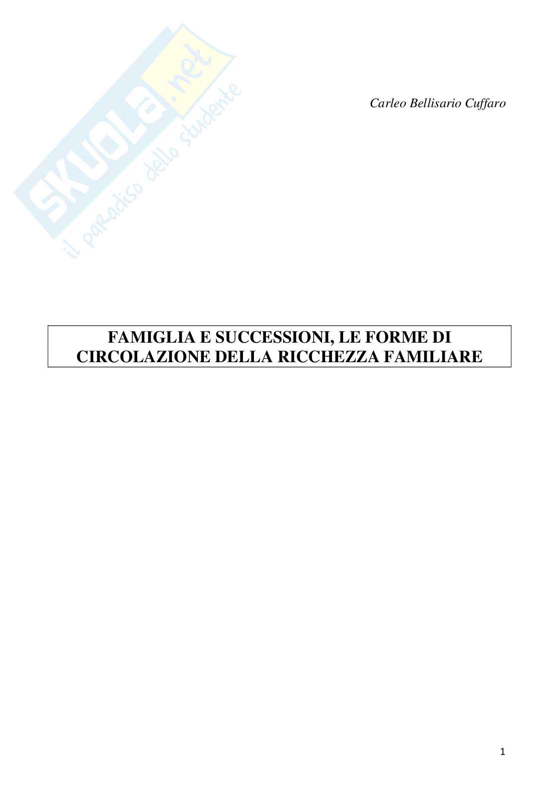 Appunti Diritto Privato - Famiglia e Successioni Pag. 1