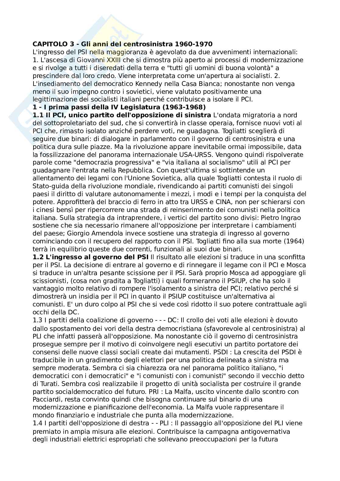 Terza e quarta parte di Storia contemporanea Pag. 1