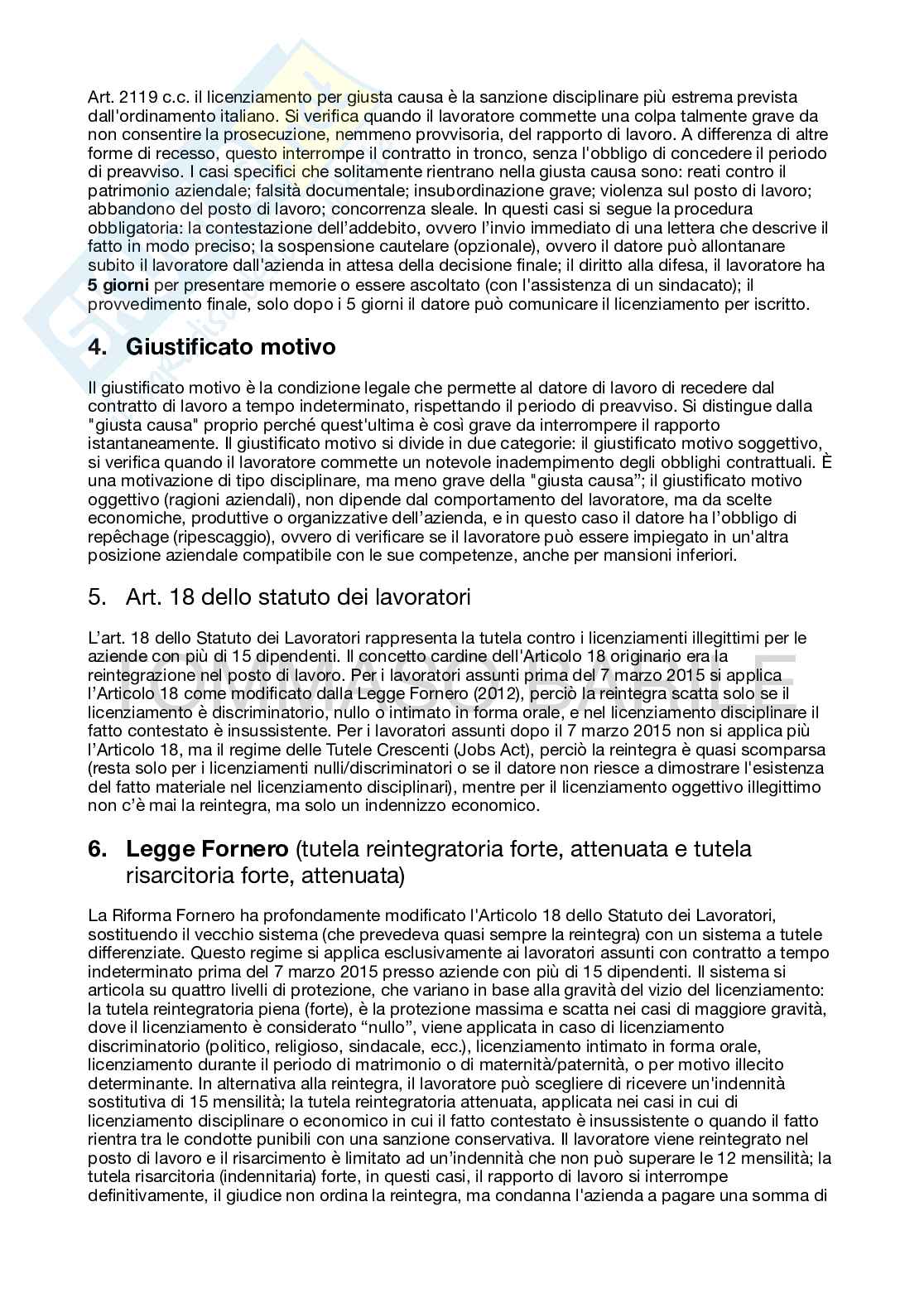 Domande e risposte complete per esame di Diritto del lavoro  Pag. 11