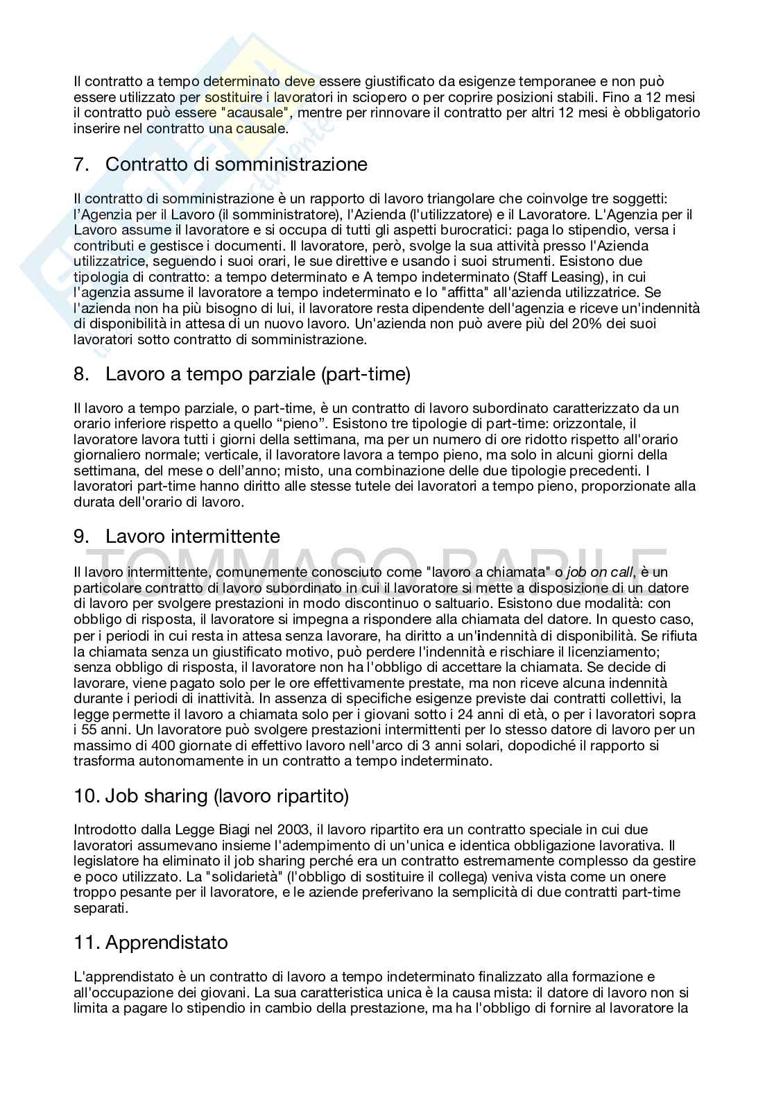 Domande e risposte complete per esame di Diritto del lavoro  Pag. 2