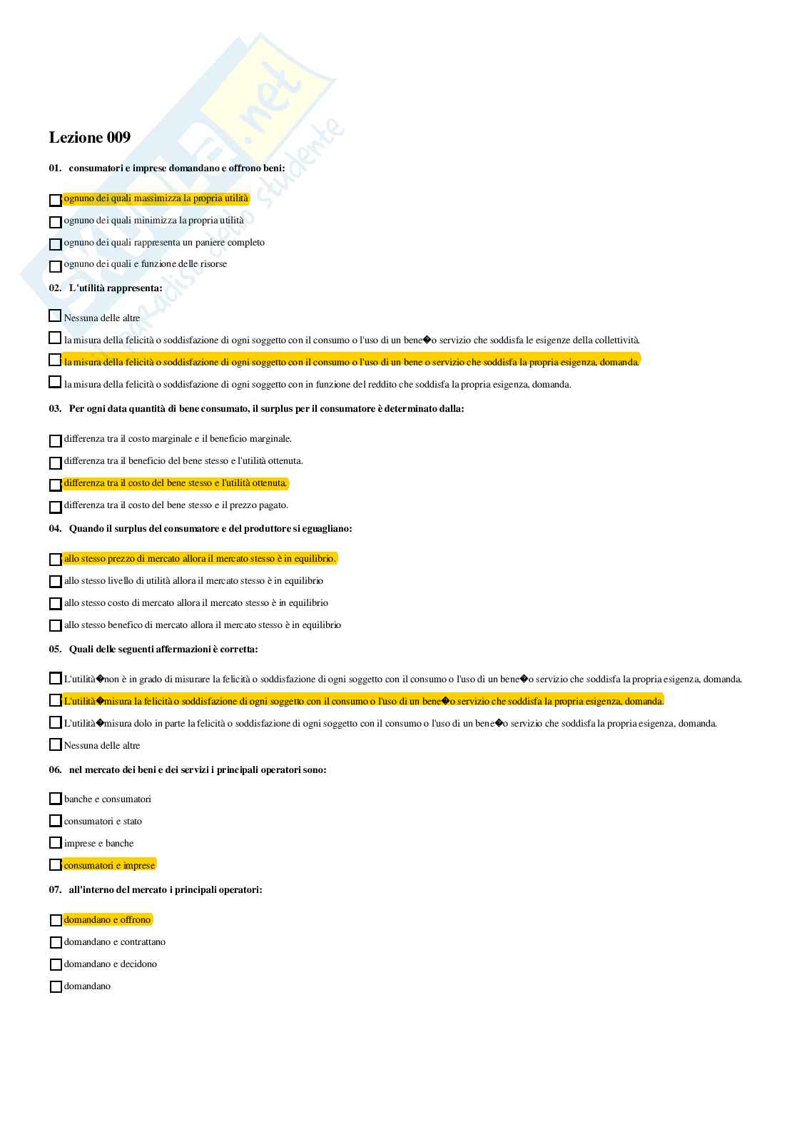 Politica economica – Paniere risposte chiuse completo – A.A. 2025/2026 Pag. 21