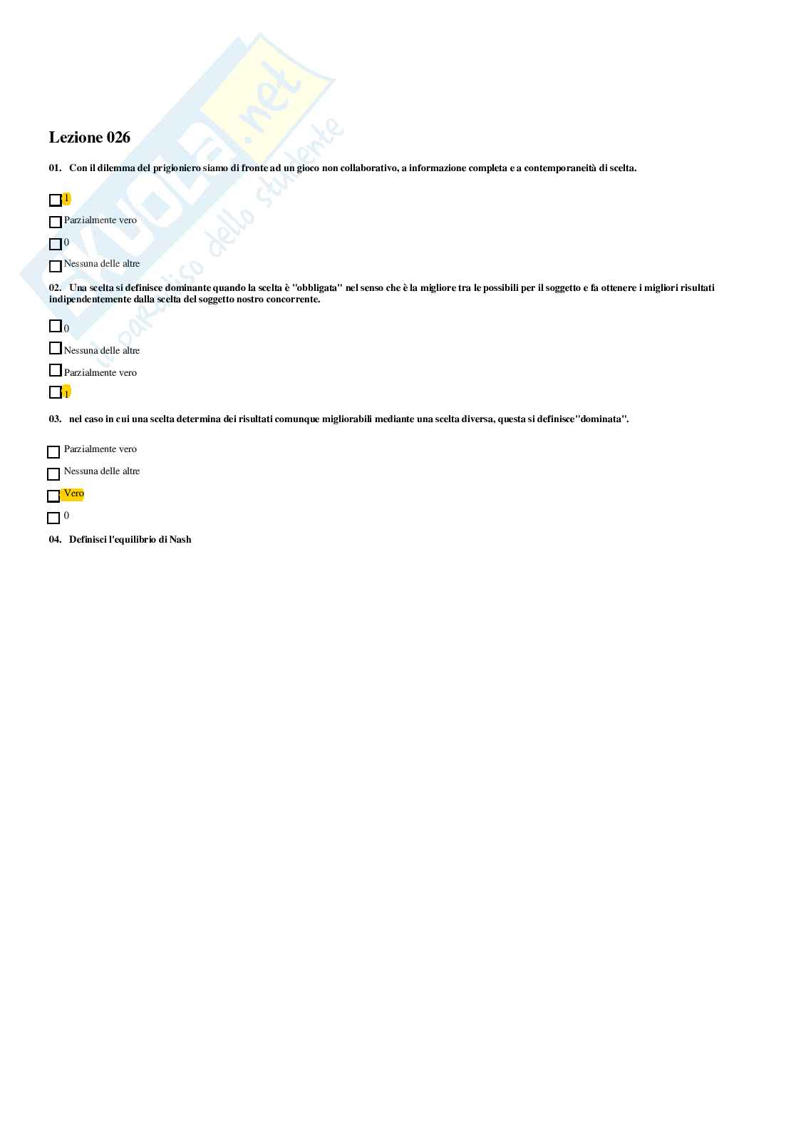 Politica economica – Paniere risposte chiuse completo – A.A. 2025/2026 Pag. 41