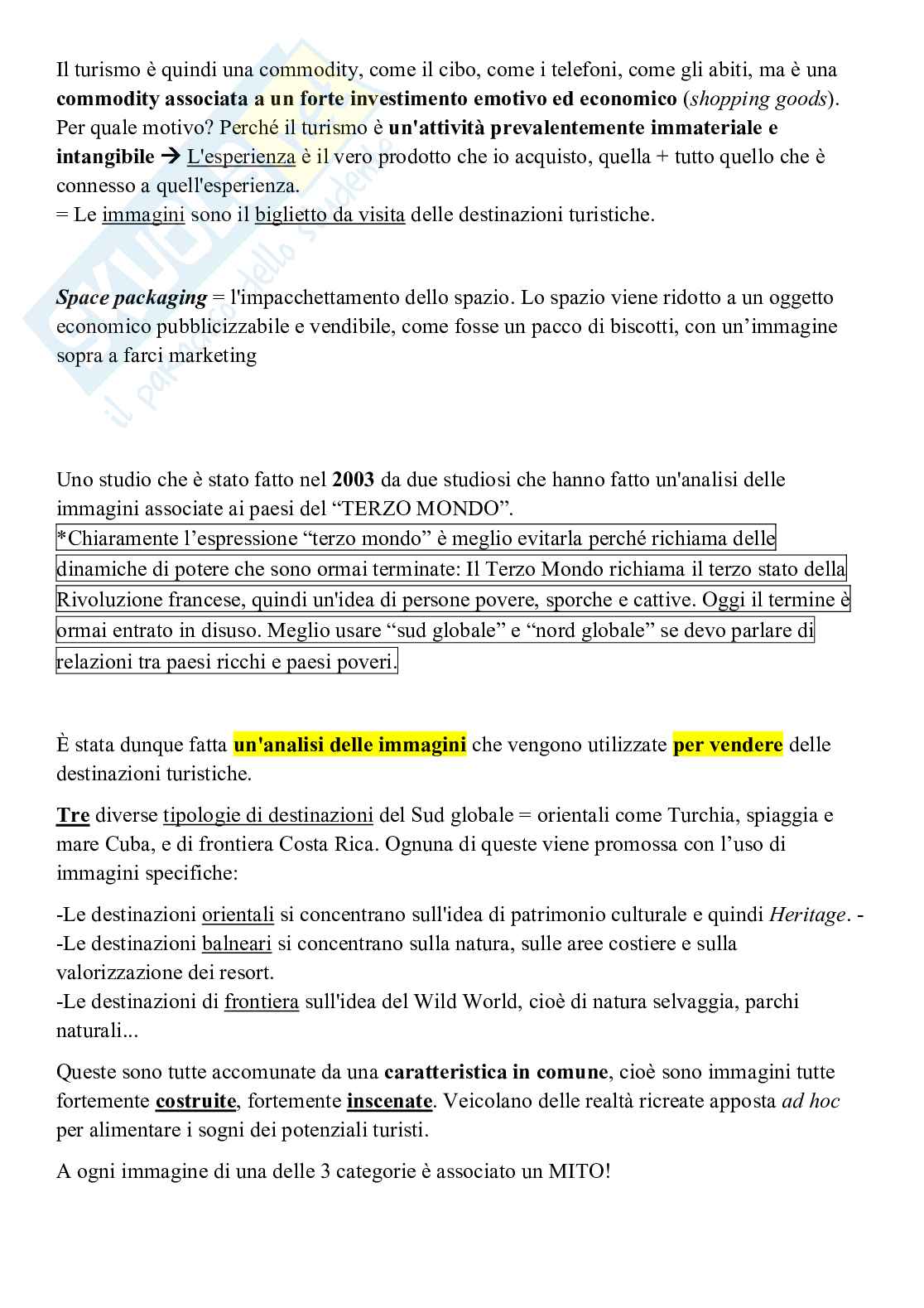 Riassunto esame Geografia politica ed economica, Prof. Magnani Elisa, libro consigliato Appunti di Geografia, Minca Pag. 46