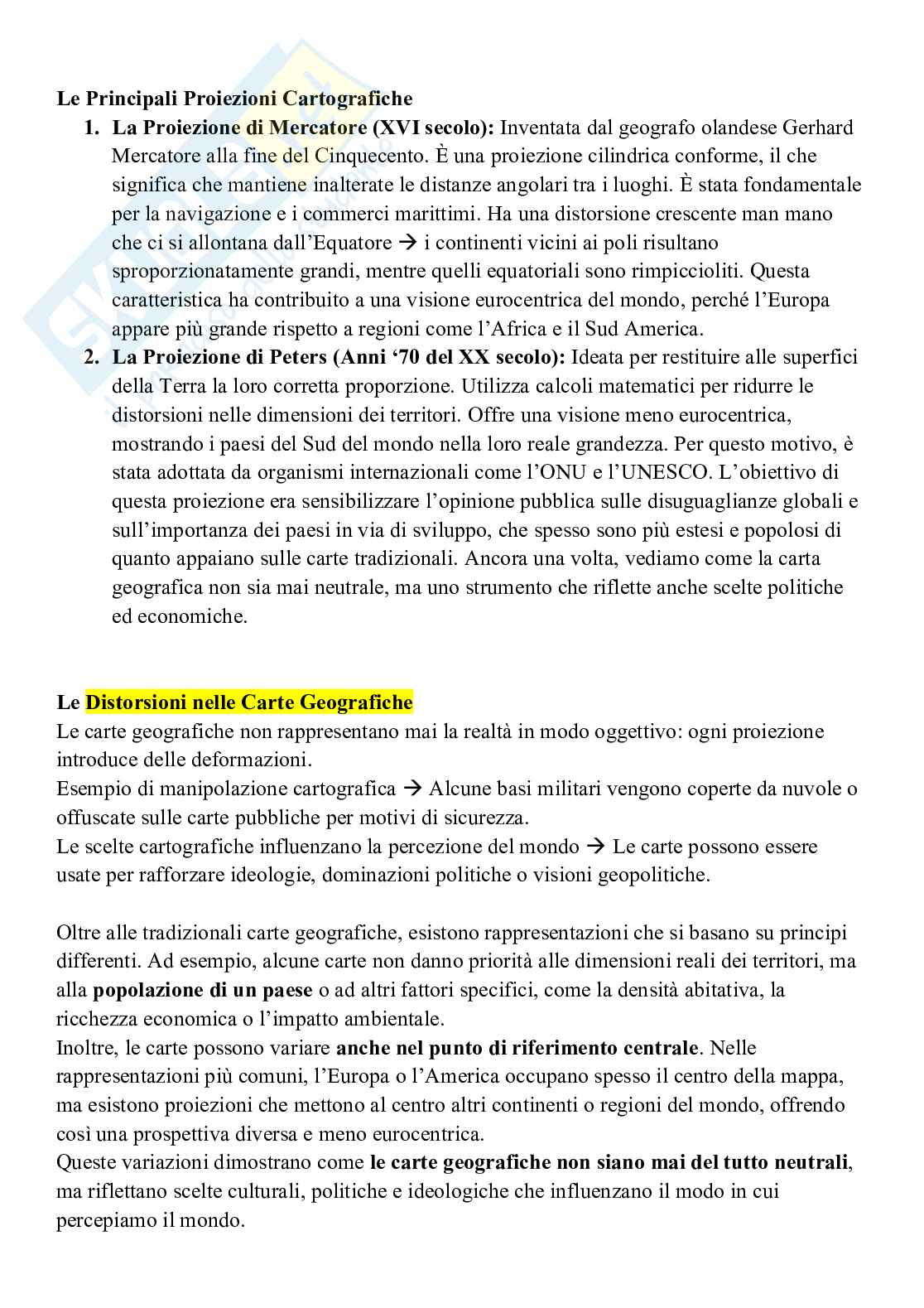 Riassunto esame Geografia politica ed economica, Prof. Magnani Elisa, libro consigliato Appunti di Geografia, Minca Pag. 6