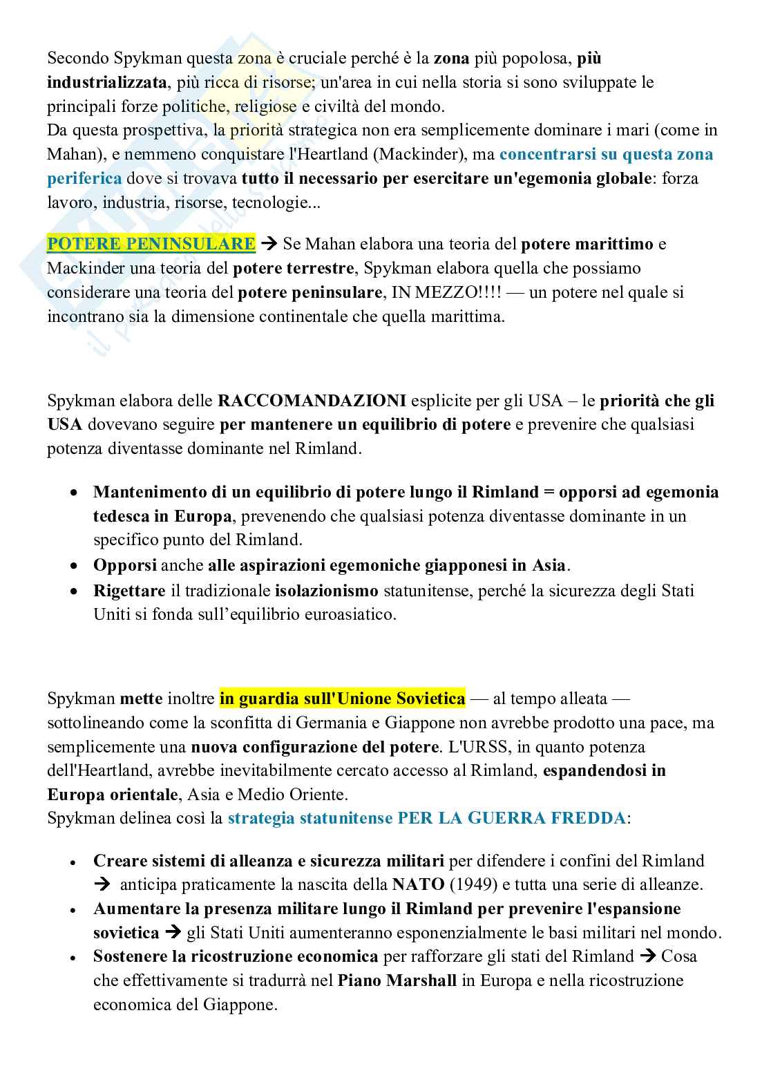 Riassunto esame Geografia politica ed economica, Prof. Magnani Elisa, libro consigliato Appunti di Geografia, Minca Pag. 71