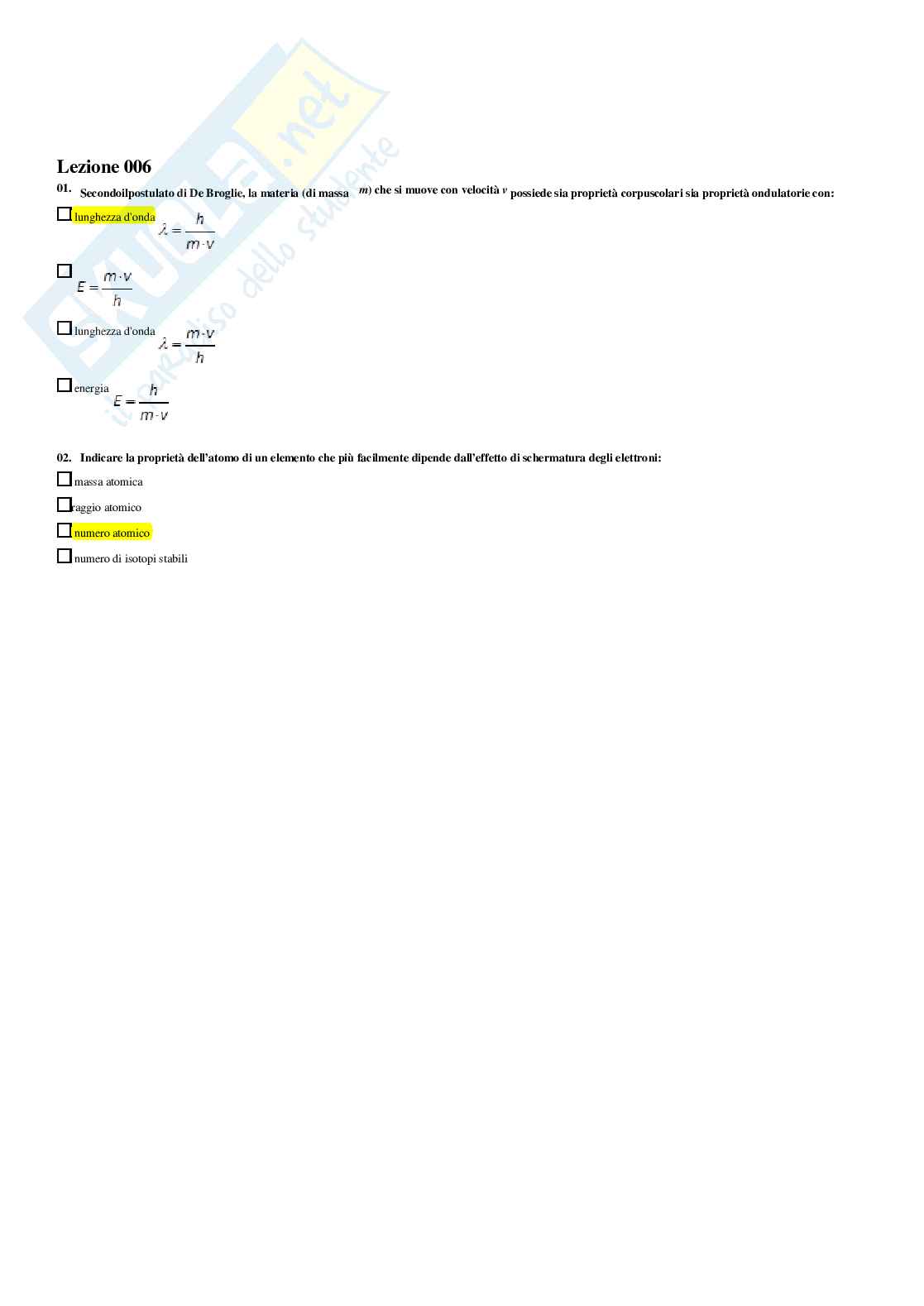 Chimica applicata e tecnologia dei materiali – Paniere risposte chiuse completo – A.A. 2025/2026 Pag. 11
