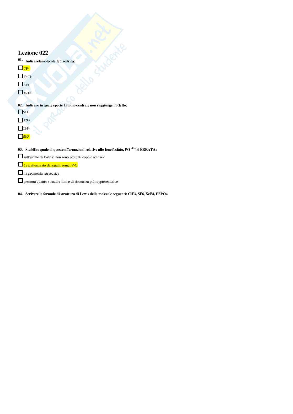 Chimica applicata e tecnologia dei materiali – Paniere risposte chiuse completo – A.A. 2025/2026 Pag. 26