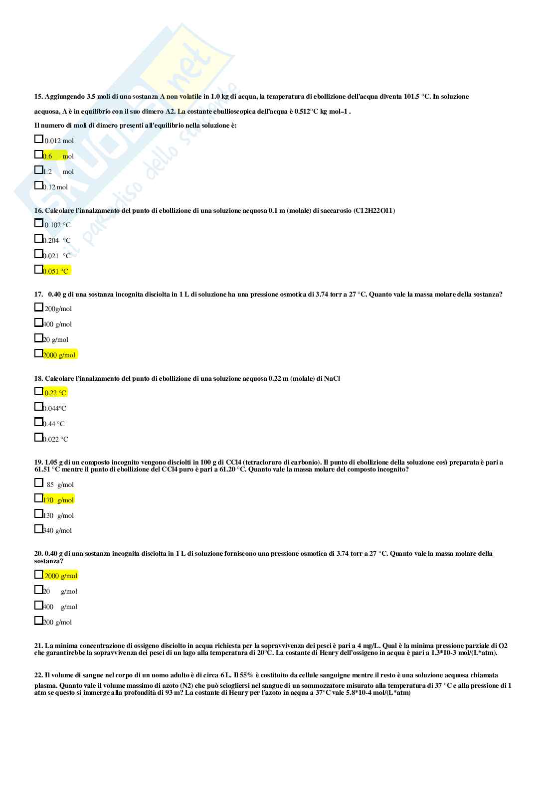 Chimica applicata e tecnologia dei materiali – Paniere risposte chiuse completo – A.A. 2025/2026 Pag. 46